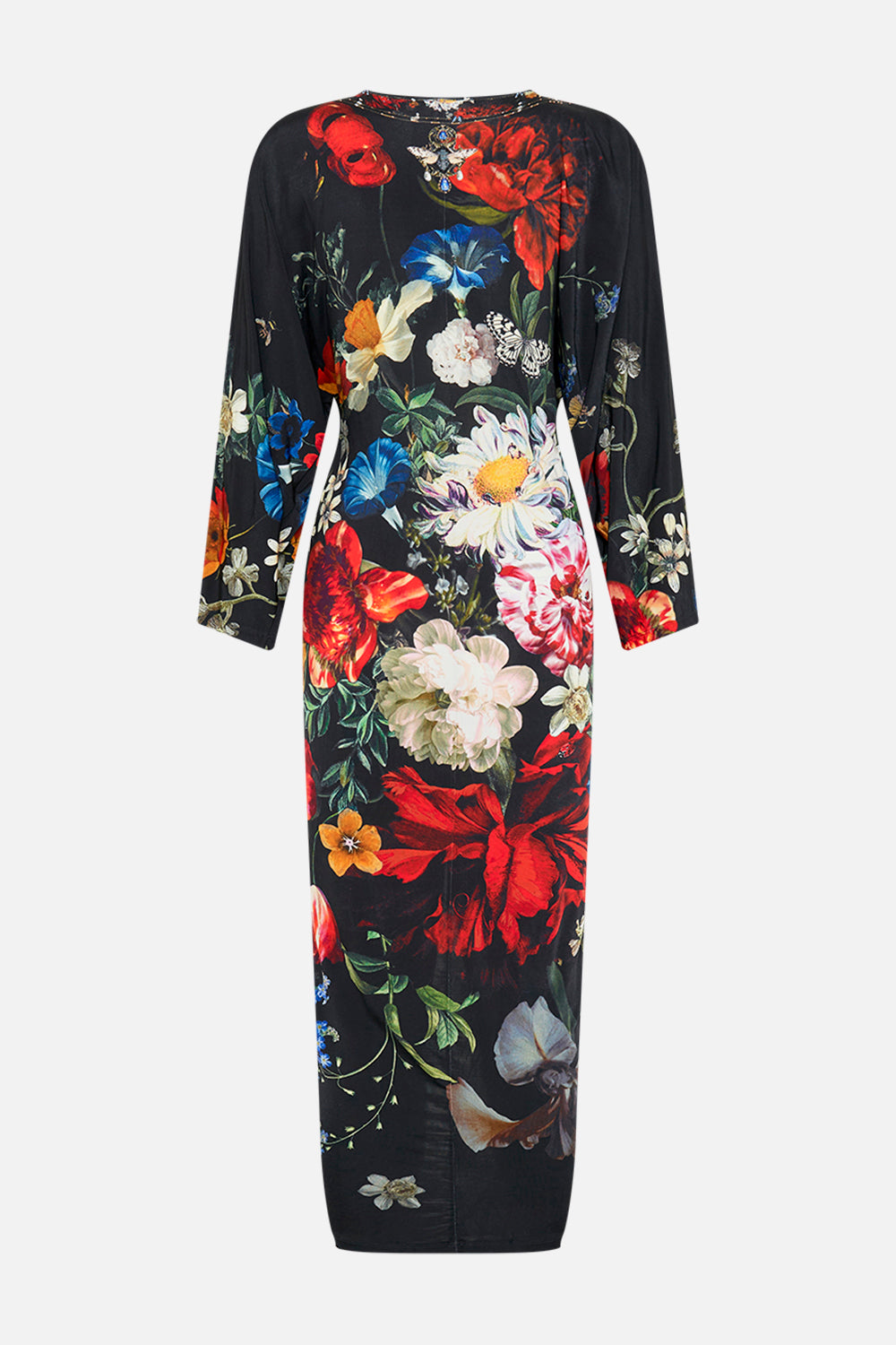 CAMILLA black floral print maxi dress in A Still Life print