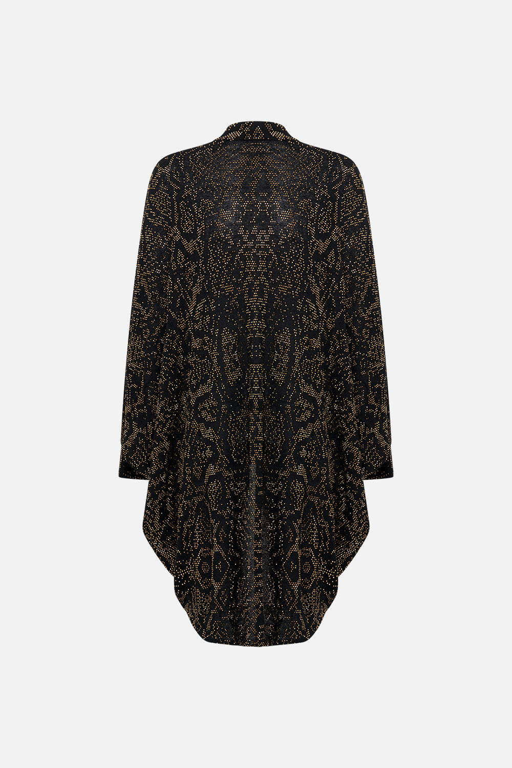 CAMILLA black embellished knit in Nouveau Noir print