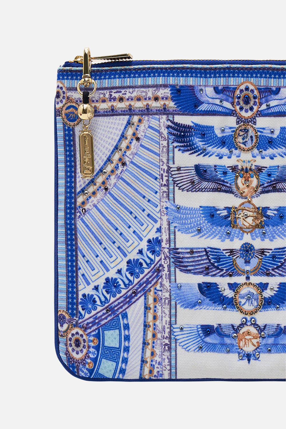 CAMILLA Small Canvas Clutch in Dancing with Daylight Print