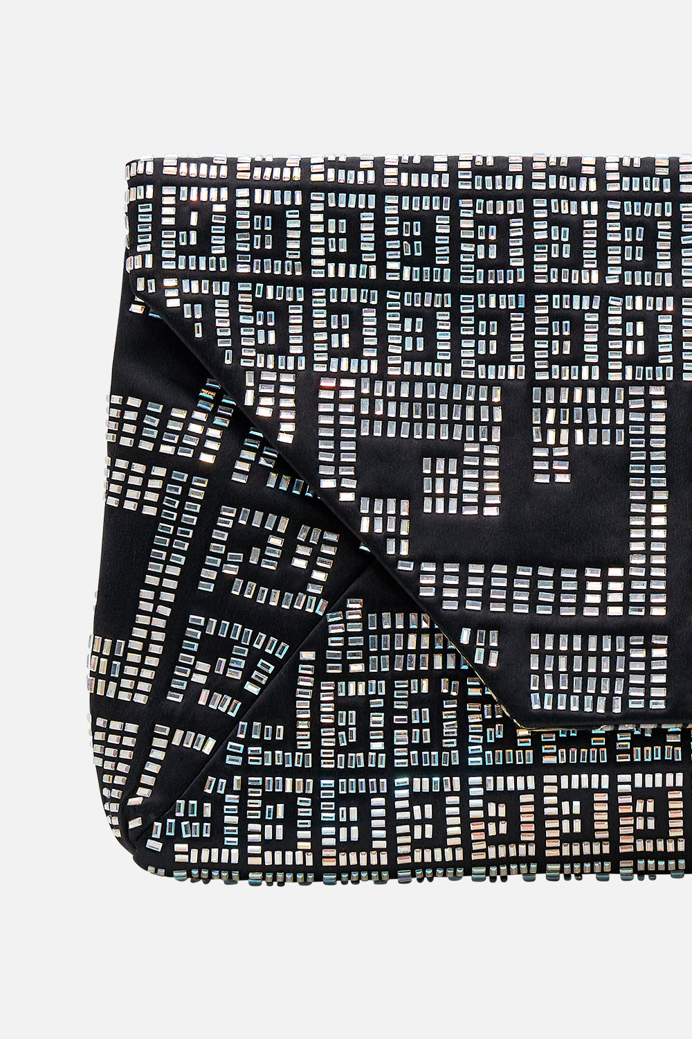 OVERSIZED ENVELOPE CLUTCH SOLID BLACK