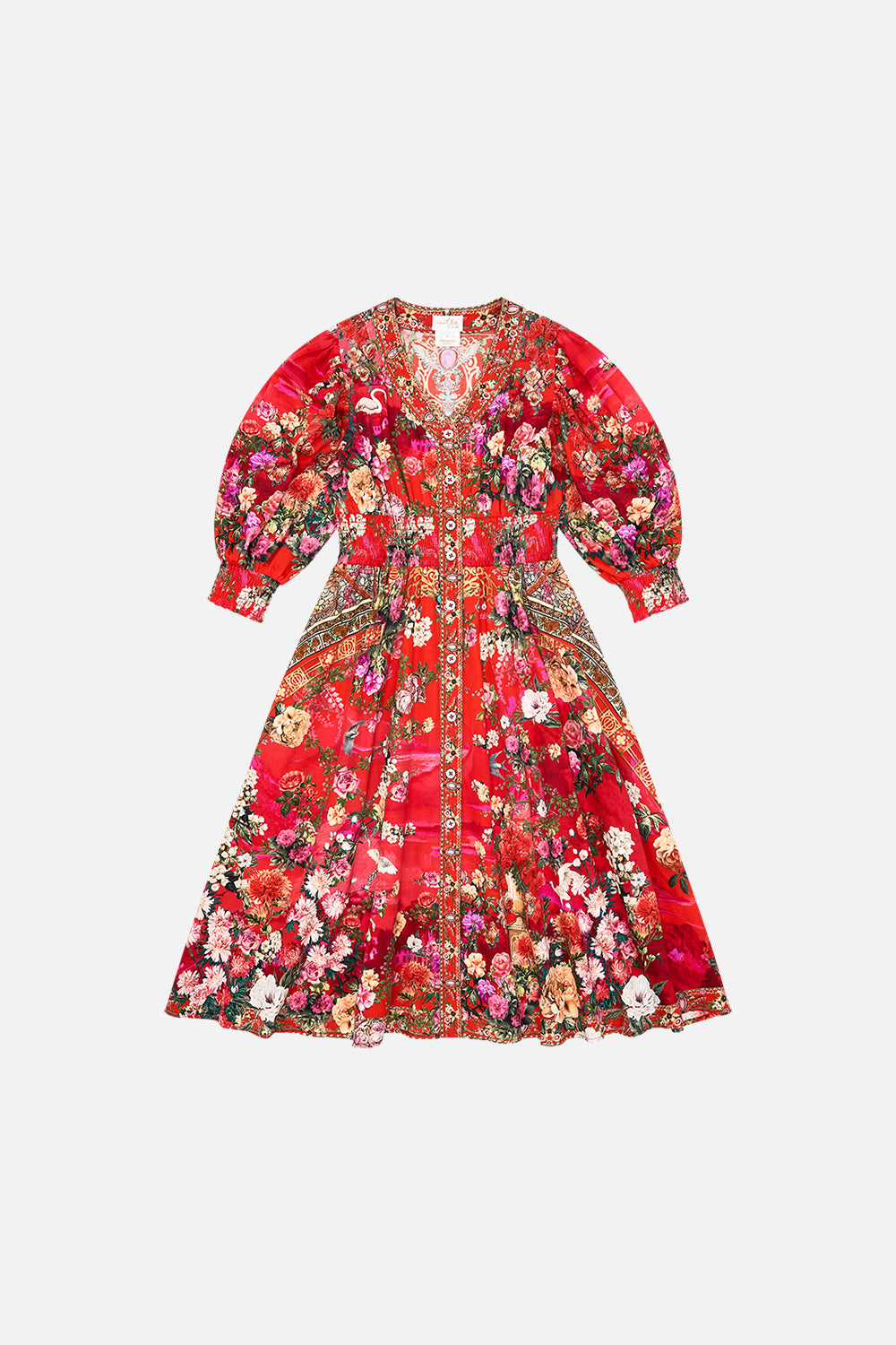 Milla By CAMILLA Shirred Waist Mazi Dress 4-10 in Sweet Home Alexandria print.