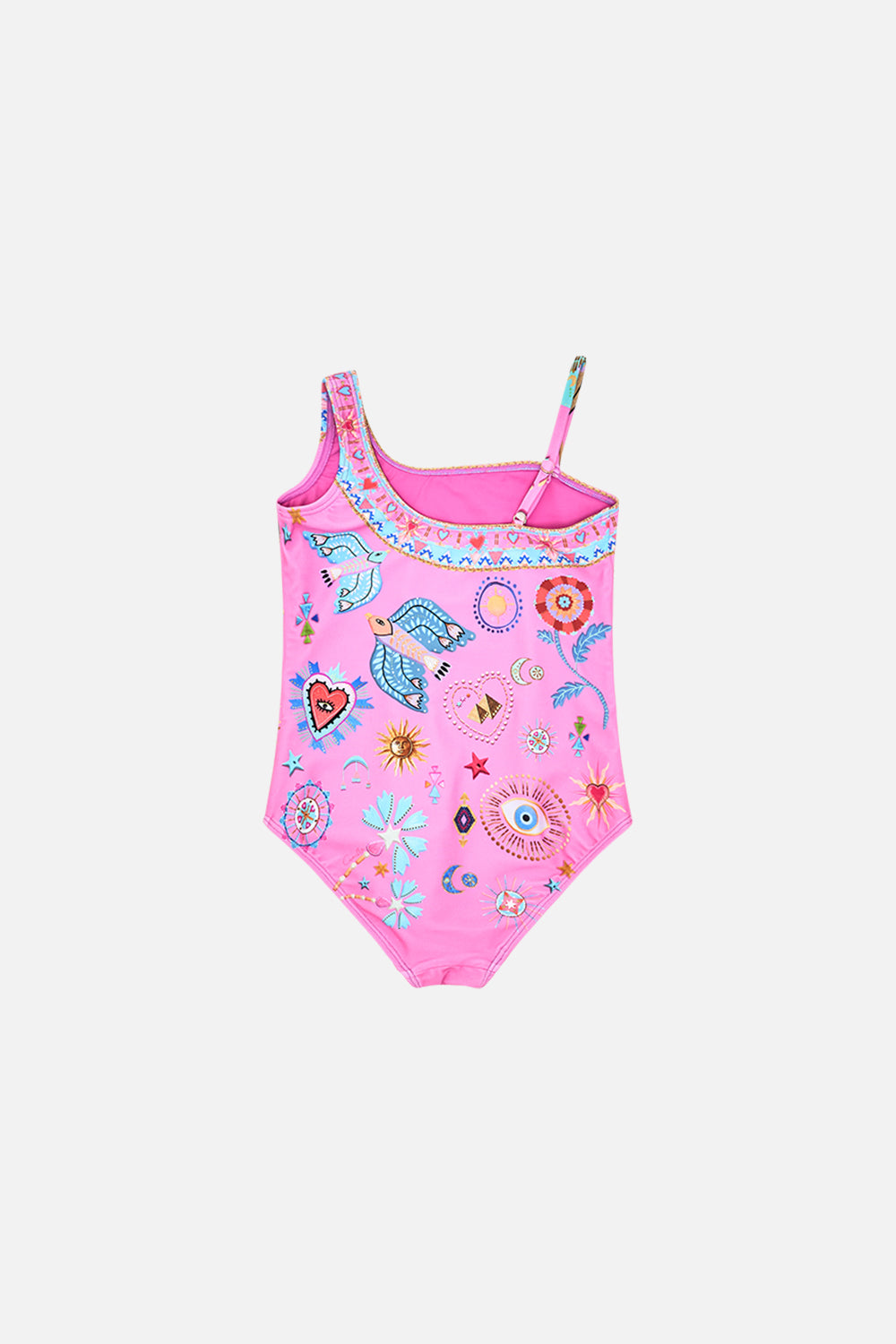 KIDS ONE SHOULDER ONE PIECE 4-10 RAINBOW ROADS