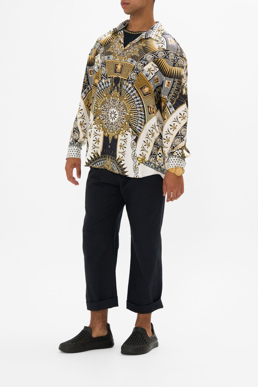 CAMILLA Oversized Shirt in Temples Of Dendara Print.