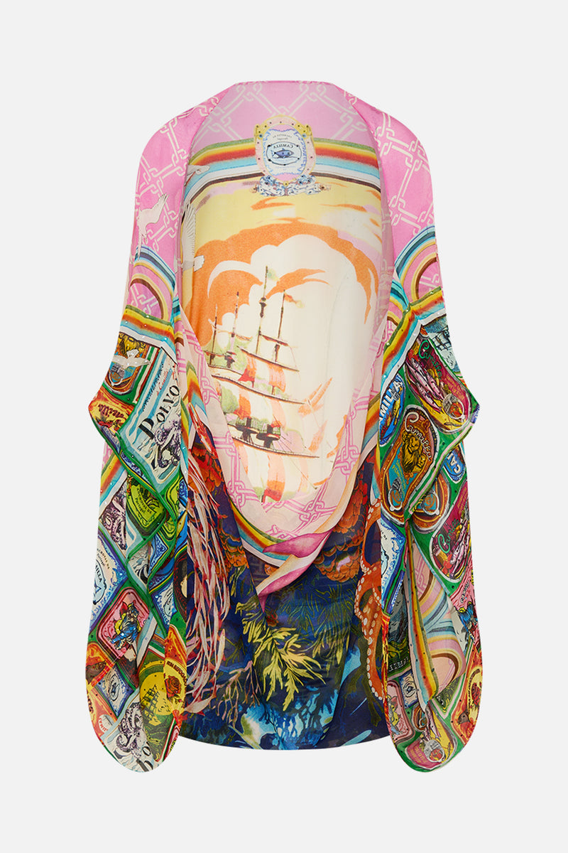 KNOTTED SCARF TOP SALTY SPLENDOUR