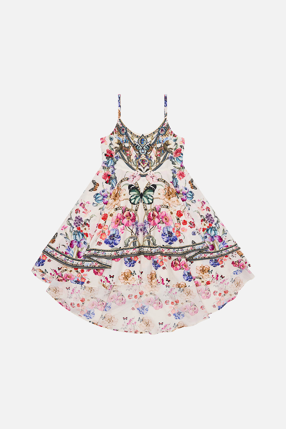 KIDS ROUND NECK TIERED DRESS 4-10 MONSERRATE MAGIC