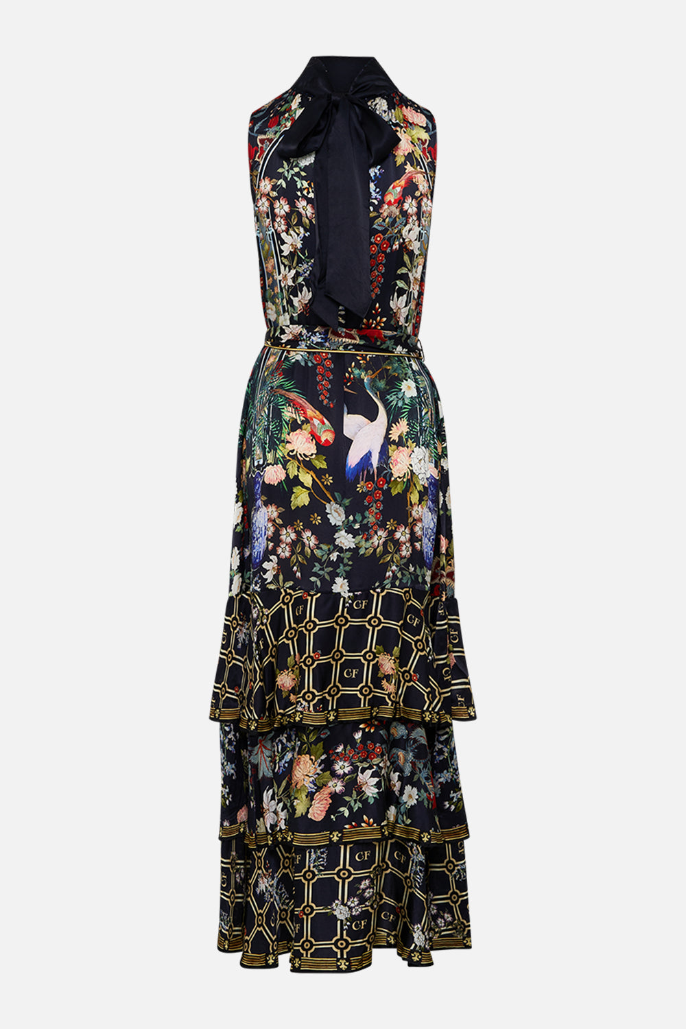 HIGHNECK TIERED RUFFLE HEM DRESS PALACIO POETRY