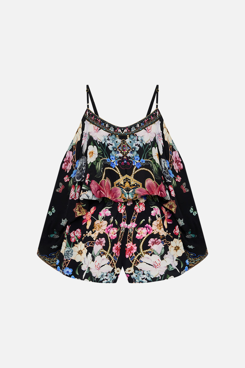 DROP SHOULDER PLAYSUIT MIDNIGHT IN MONSERRATE