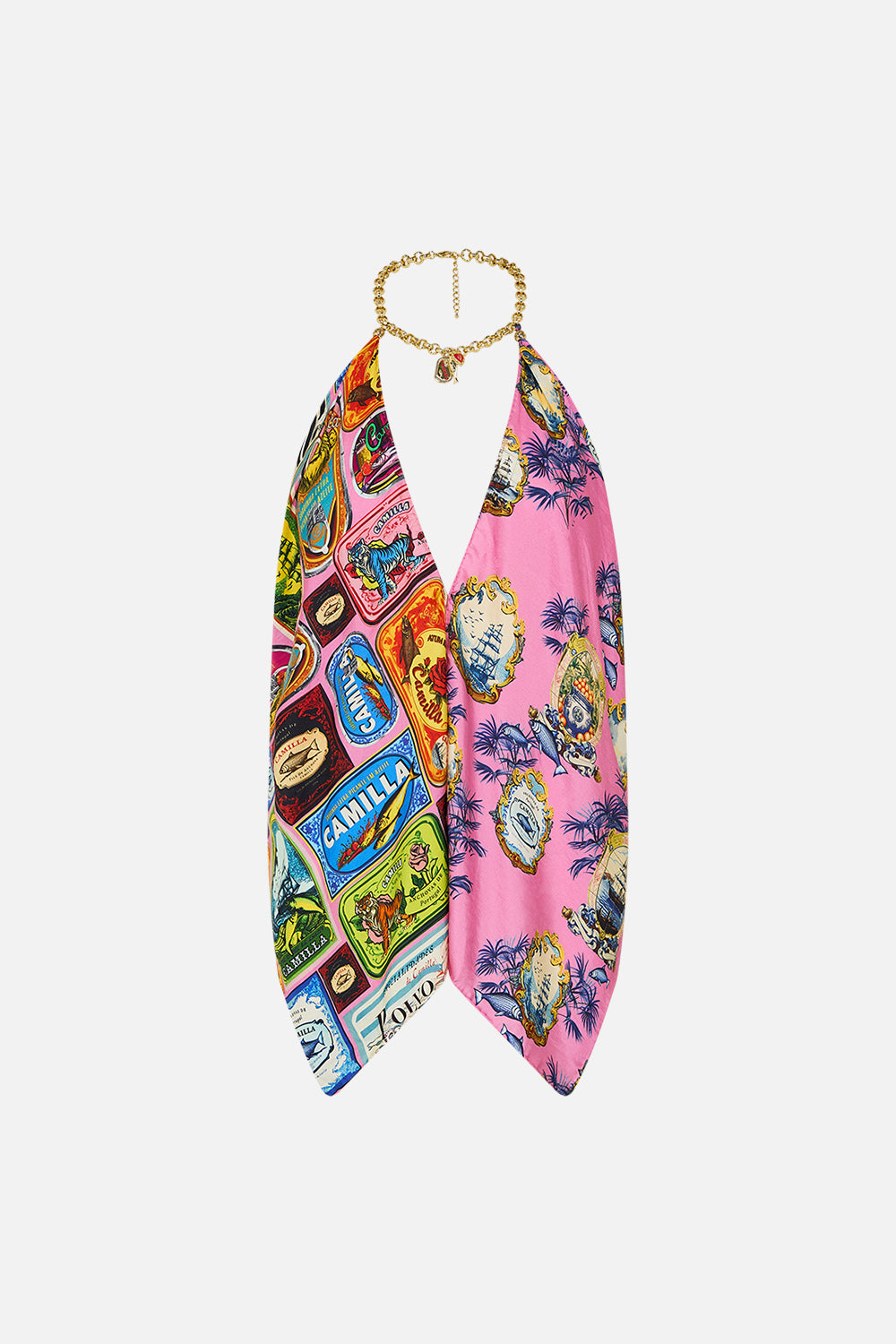 KNOTTED SCARF TOP SALTY SPLENDOUR