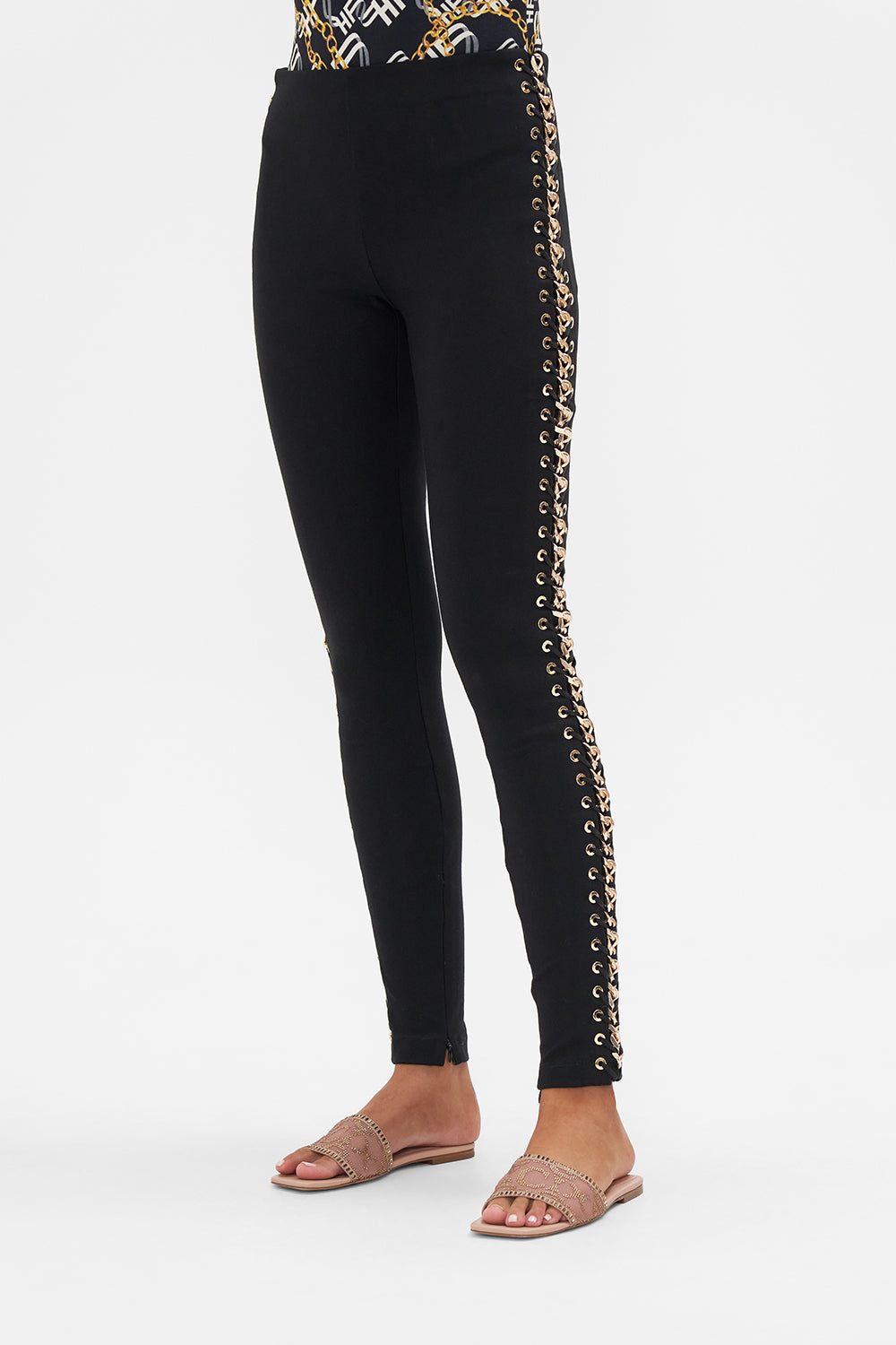 PONTE PANT WITH CHAIN SING MY SONG