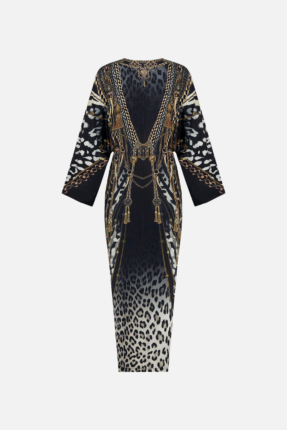 LONG SPLIT FRONT TWIST DRESS UNTAMED ROYALTY