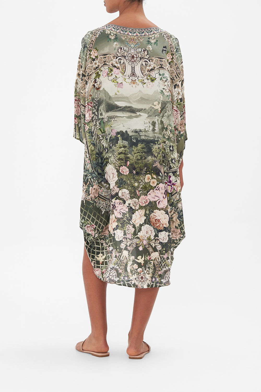 SCOOP BACK HEM DRESS GARDEN OF GOOD FORTUNE