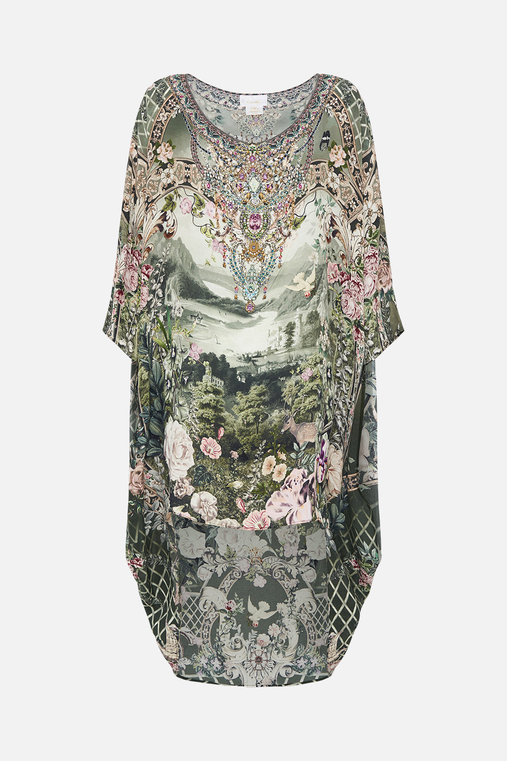 SCOOP BACK HEM DRESS GARDEN OF GOOD FORTUNE