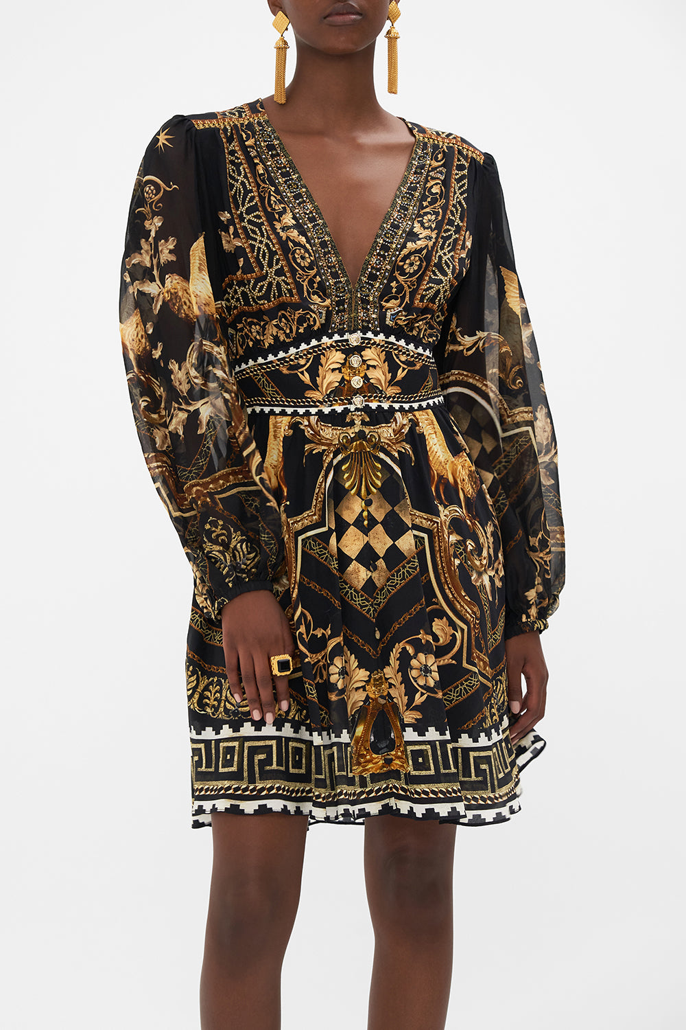 CURVED WAISTBAND SHORT DRESS DUOMO DYNASTY