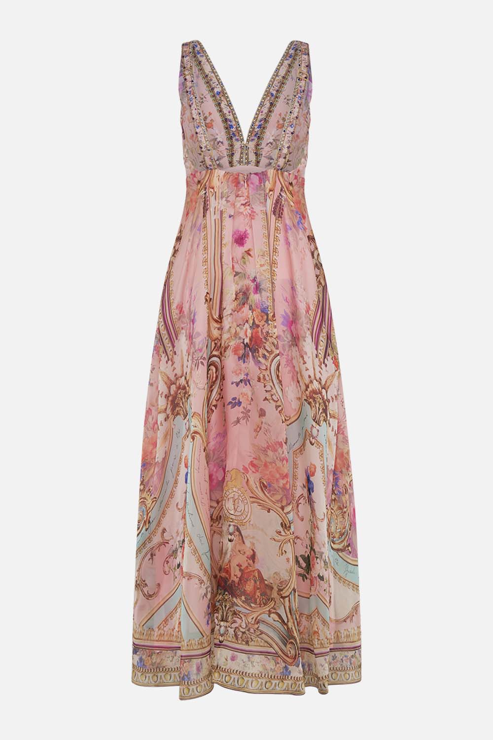 PLUNGE NECK MAXI DRESS LETTERS FROM THE PINK ROOM