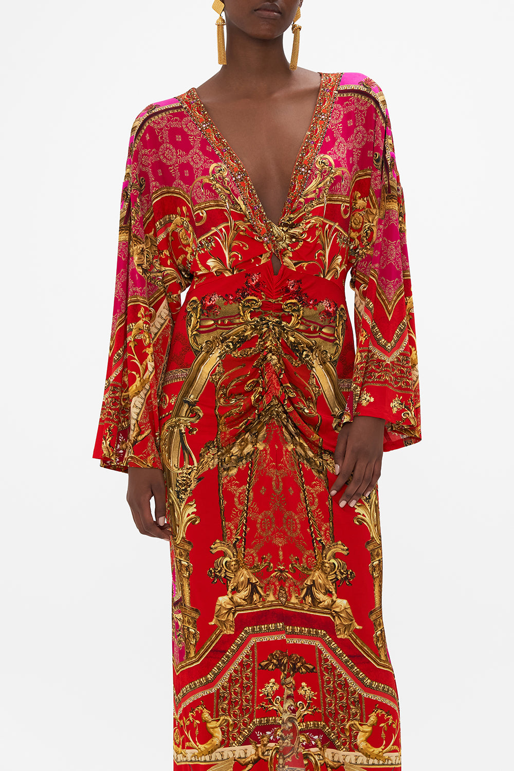 RUCHED FRONT JERSEY DRESS SWEET SOPRANO