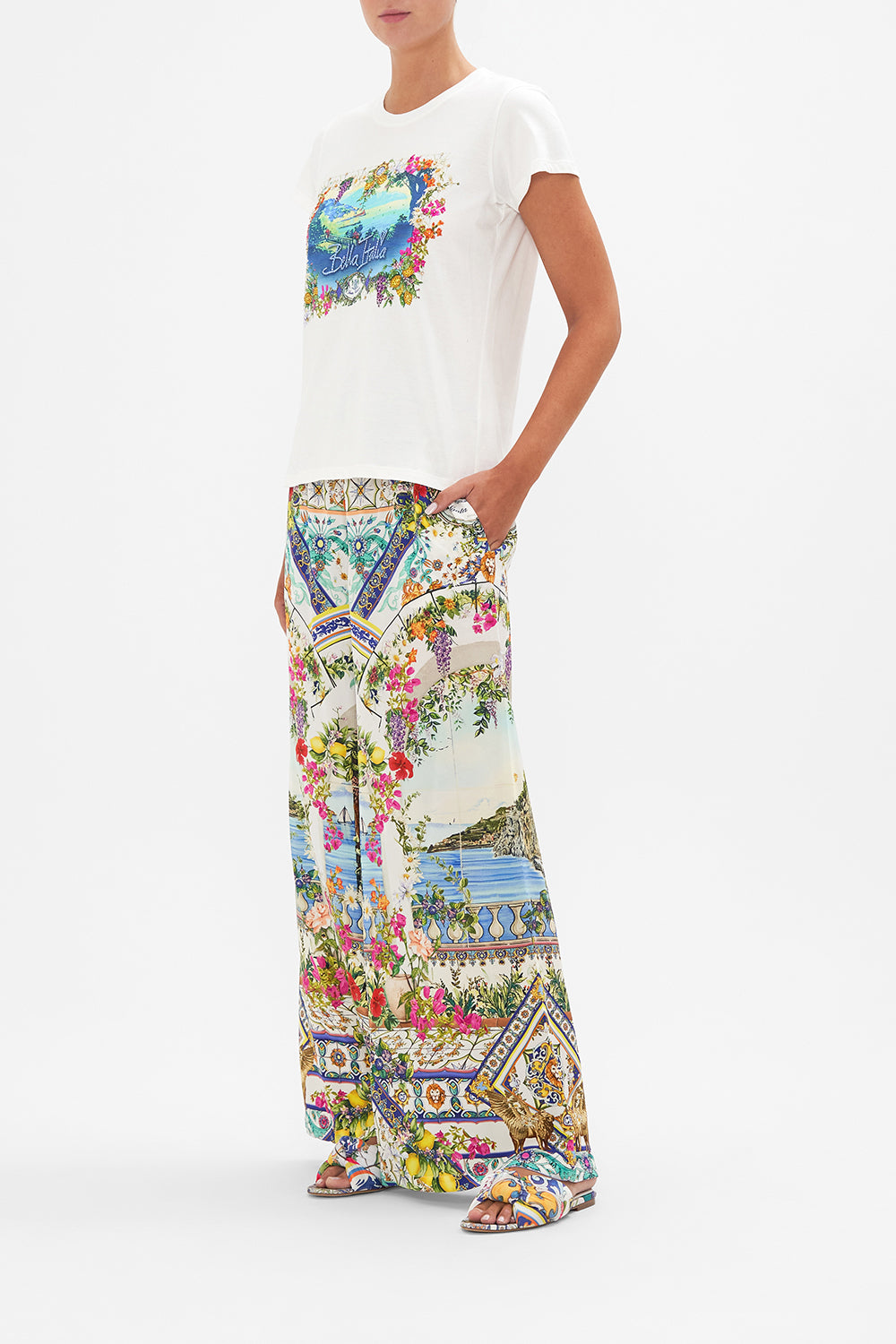 ORGANIC COTTON SLIM FIT TEE AMALFI AMORE