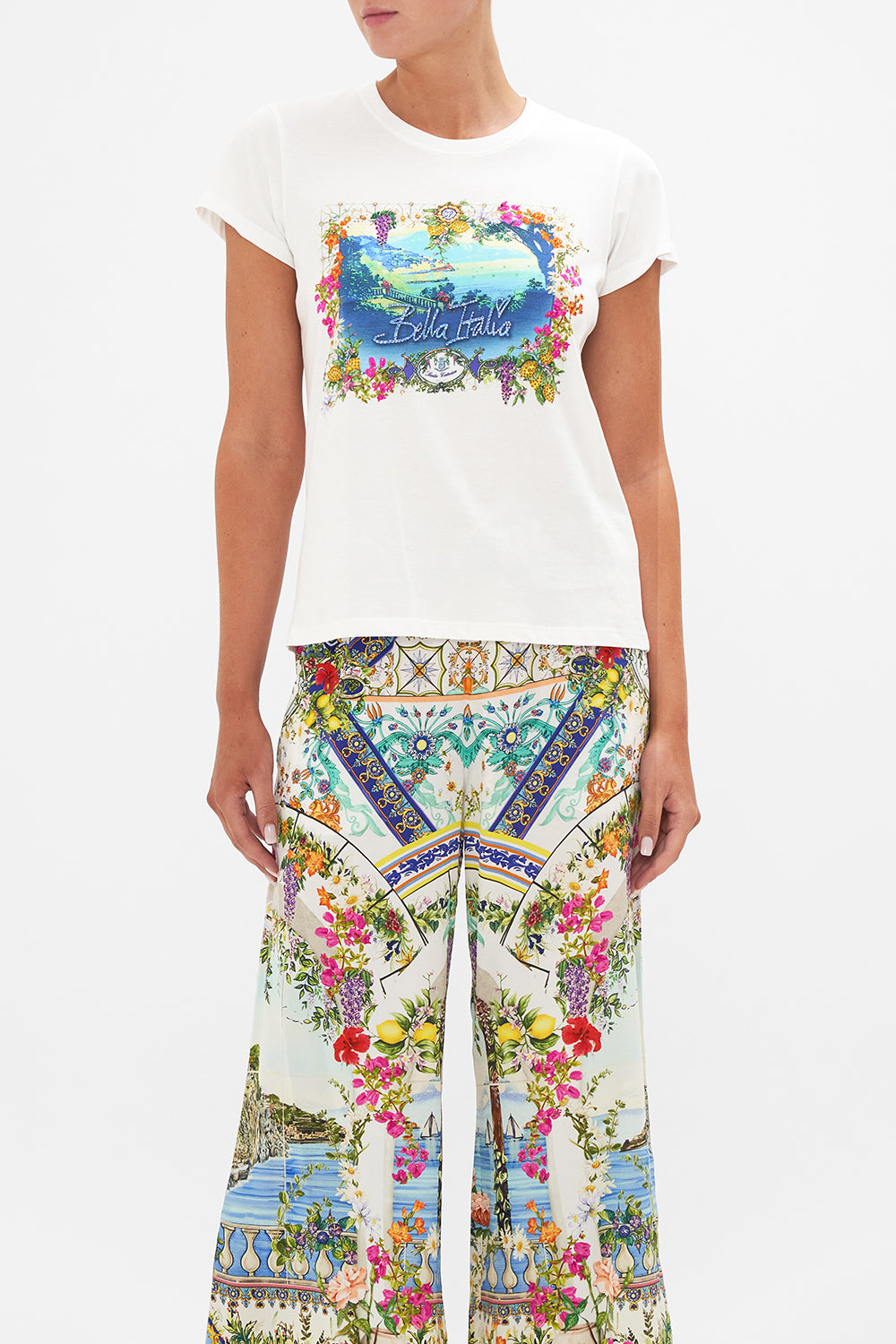 ORGANIC COTTON SLIM FIT TEE AMALFI AMORE