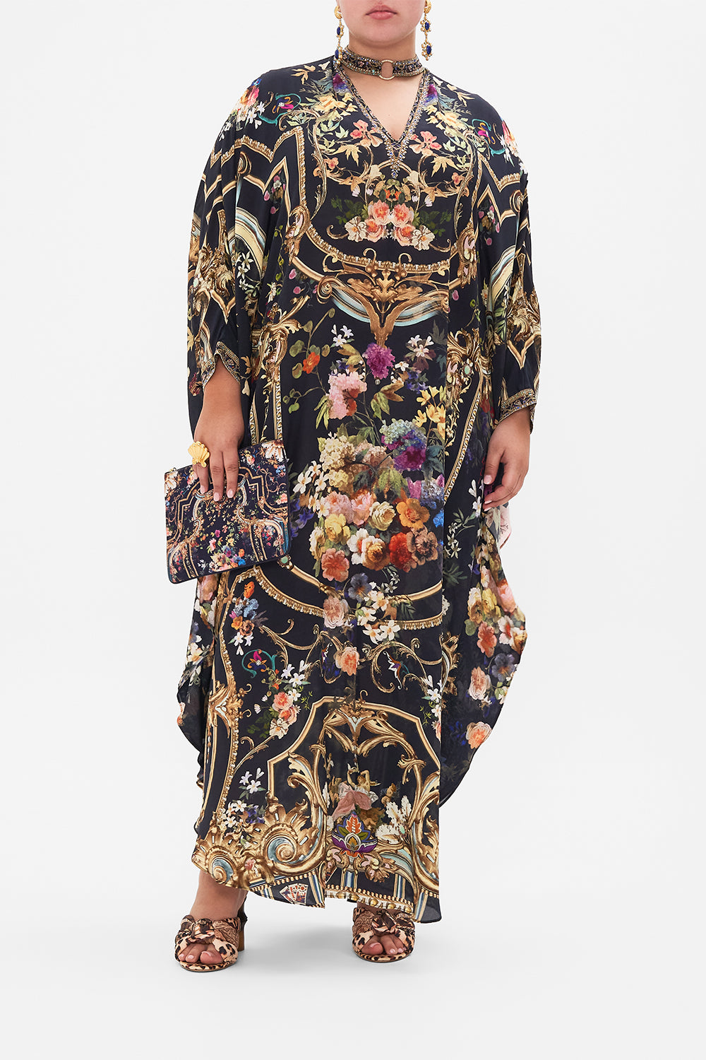 KAFTAN WITH HIGH COLLAR STAND PLAY YOUR CARDS RIGHT