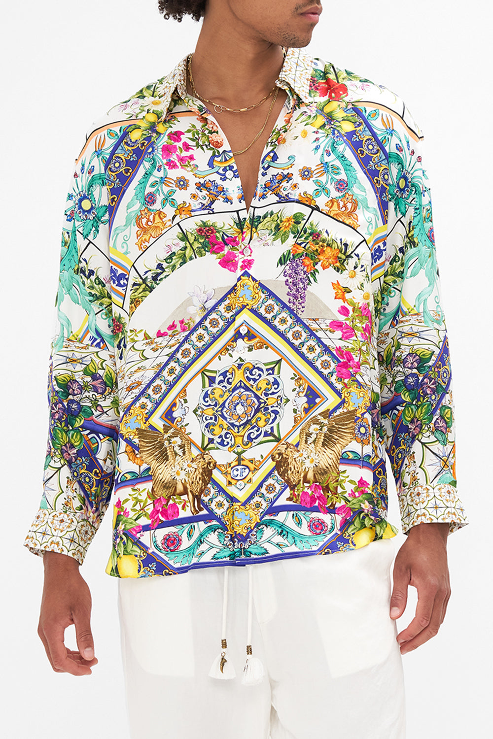 MENS OVERSIZED SHIRT AMALFI AMORE