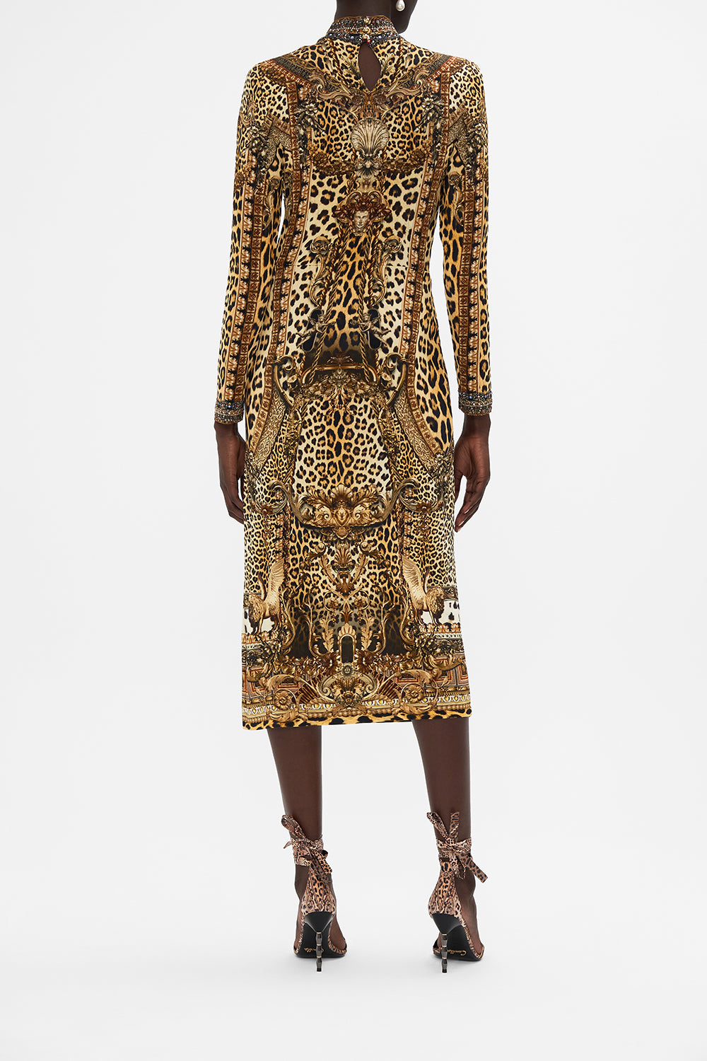 CROSS FRONT MIDI DRESS STANDING OVATION