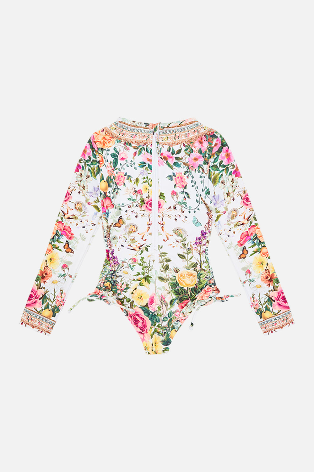 Back product view of Milla By CAMILLA kids floral paddlesuit in Reniassance Romance print