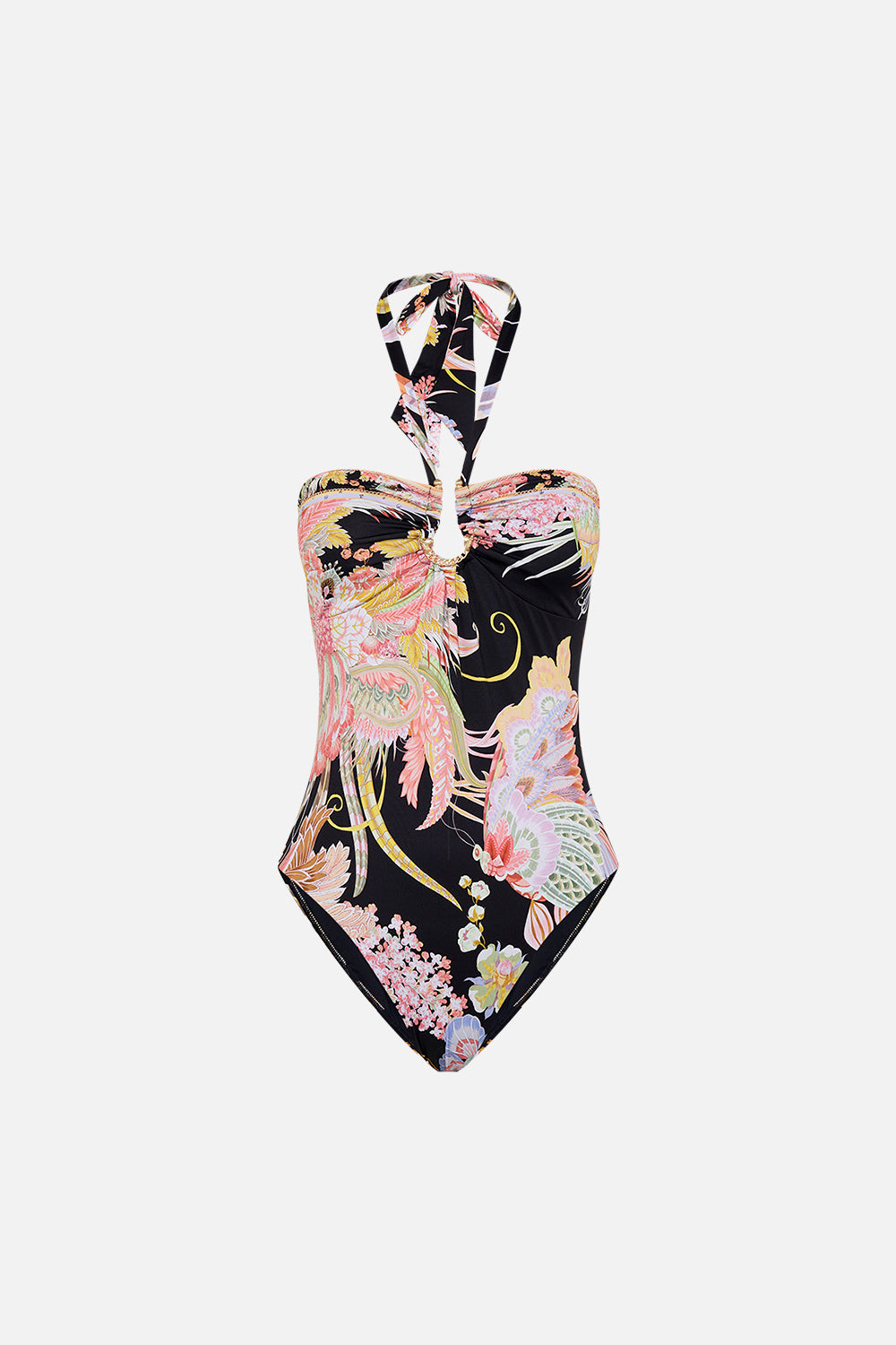 Product view of CAMILLA designer swimsuit in Lady of The Moon print