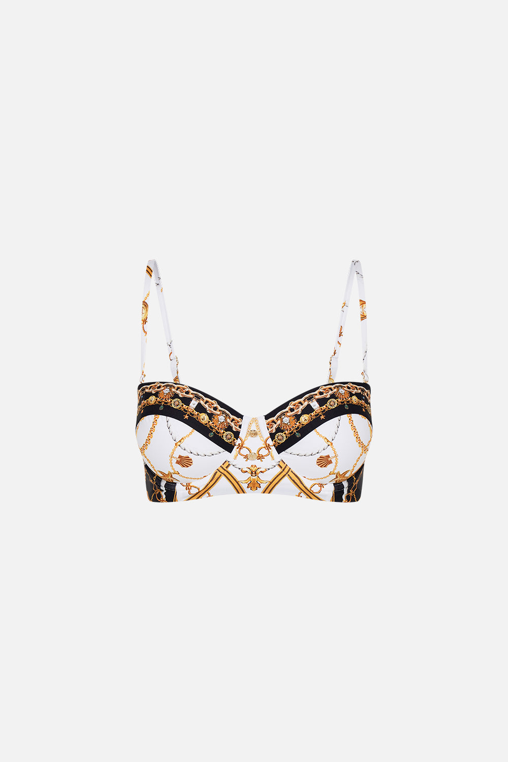 Product view of CAMILLA balconette underwire bra in Coast to Coast print