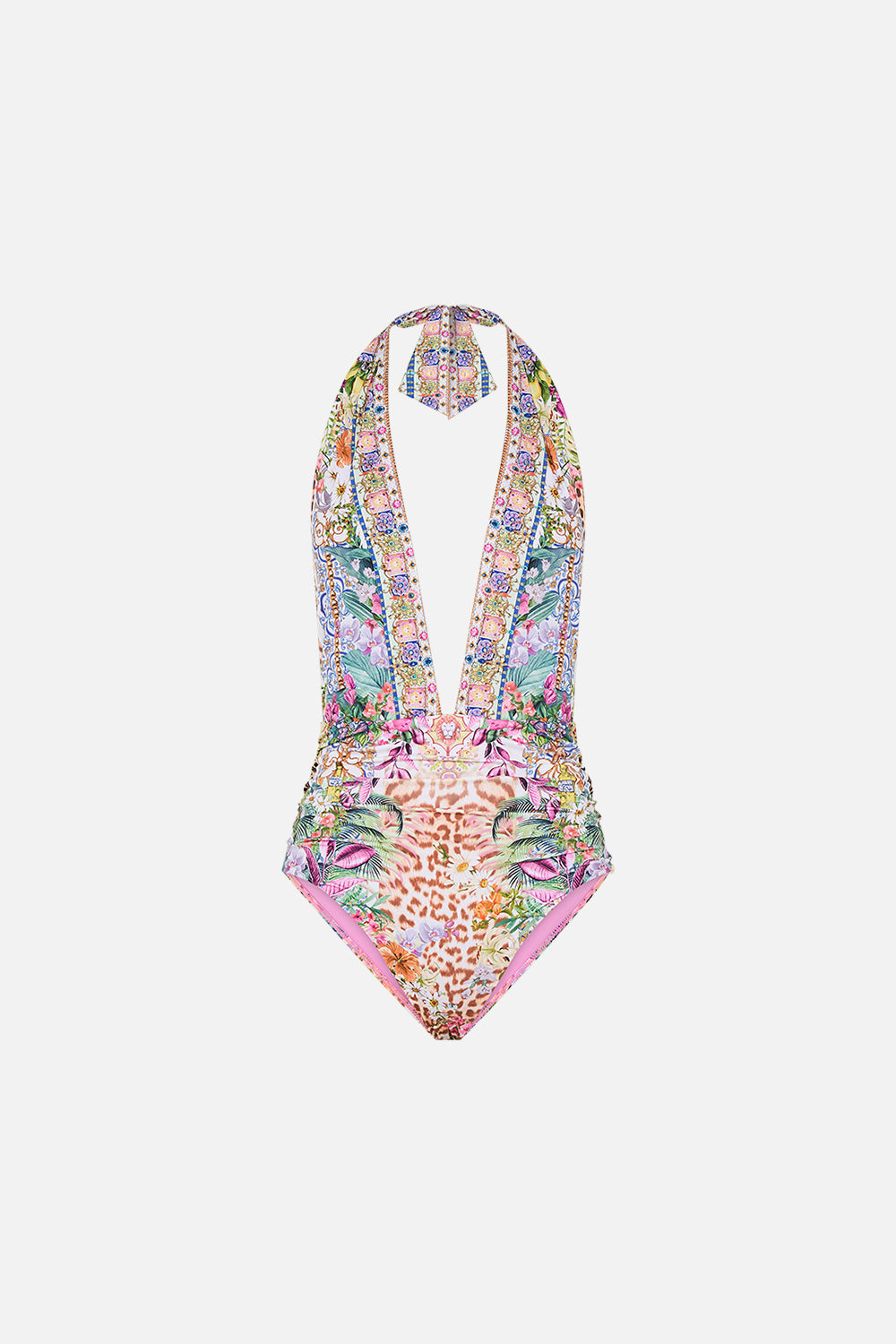 Product view of CAMILLA resortwear floral onepiece swimsuit in Flowers Of Neptune print