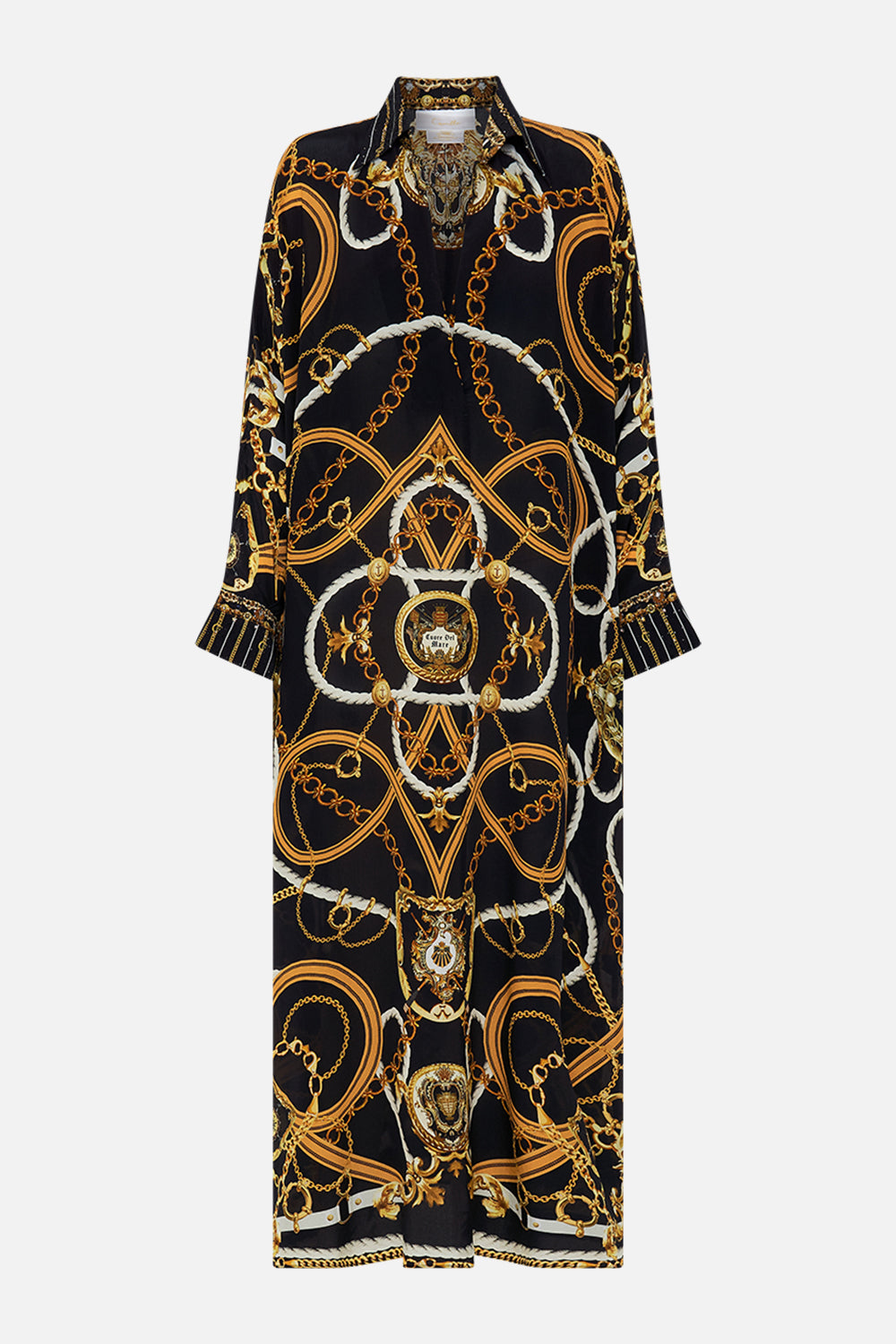 Product view of CAMILLA silk kaftan in Coast to Coast print