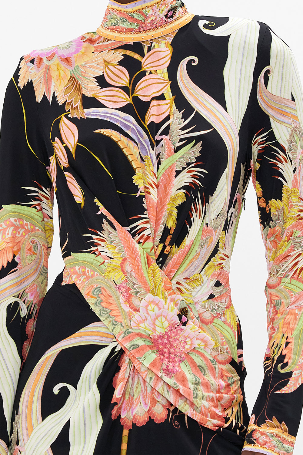 CAMILLA designer jersey mini dress in Lady of The Moon print