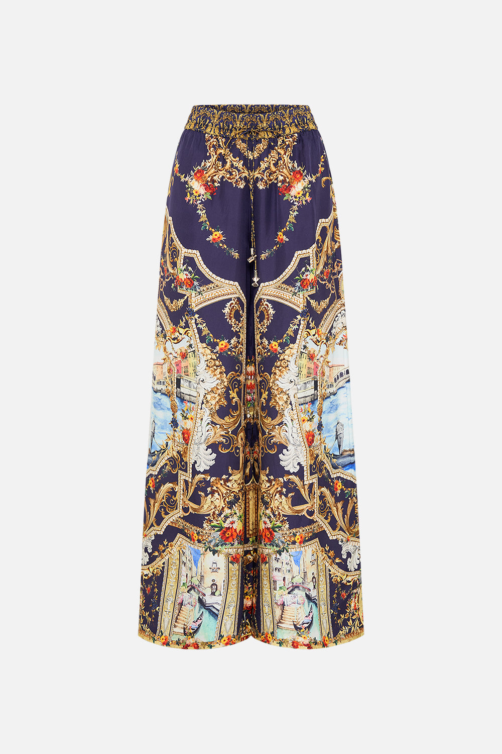 CAMILLA silk pants in Venice Vignette print