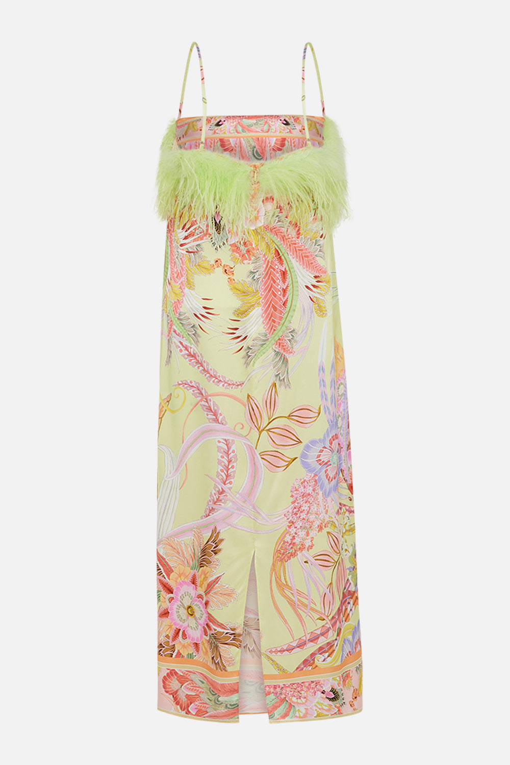 CAMILLA silk midi dress in Cosmic Tuscan print
