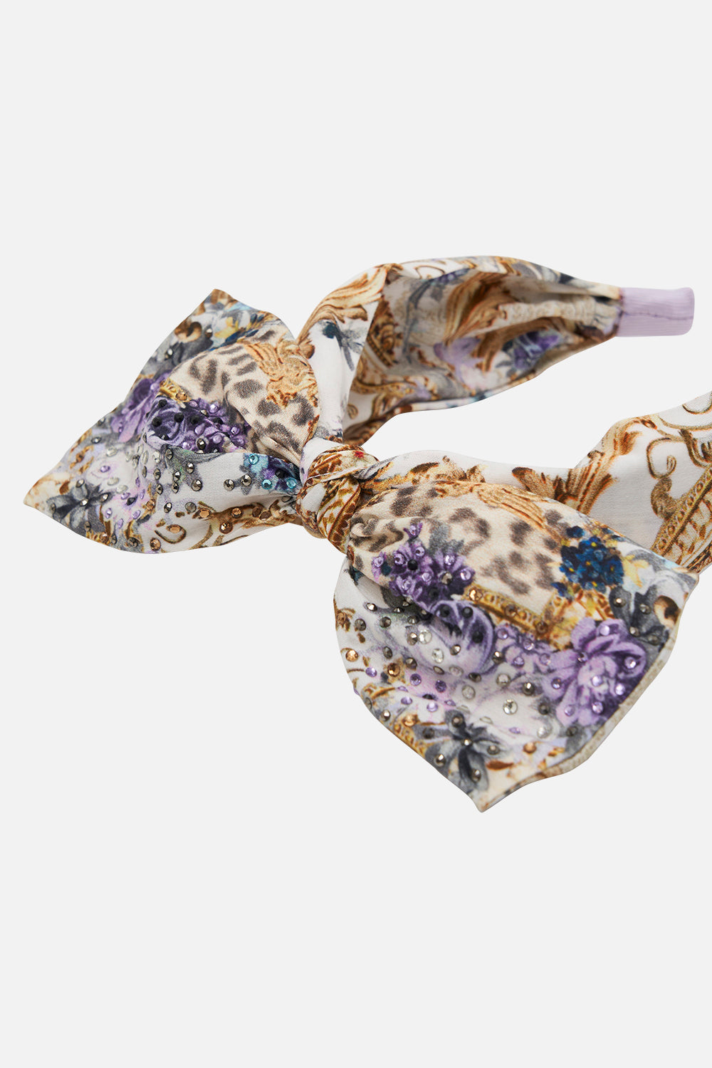 Product view of Milla By CAMILLA Kids bow headband in Palazzo Play Date print