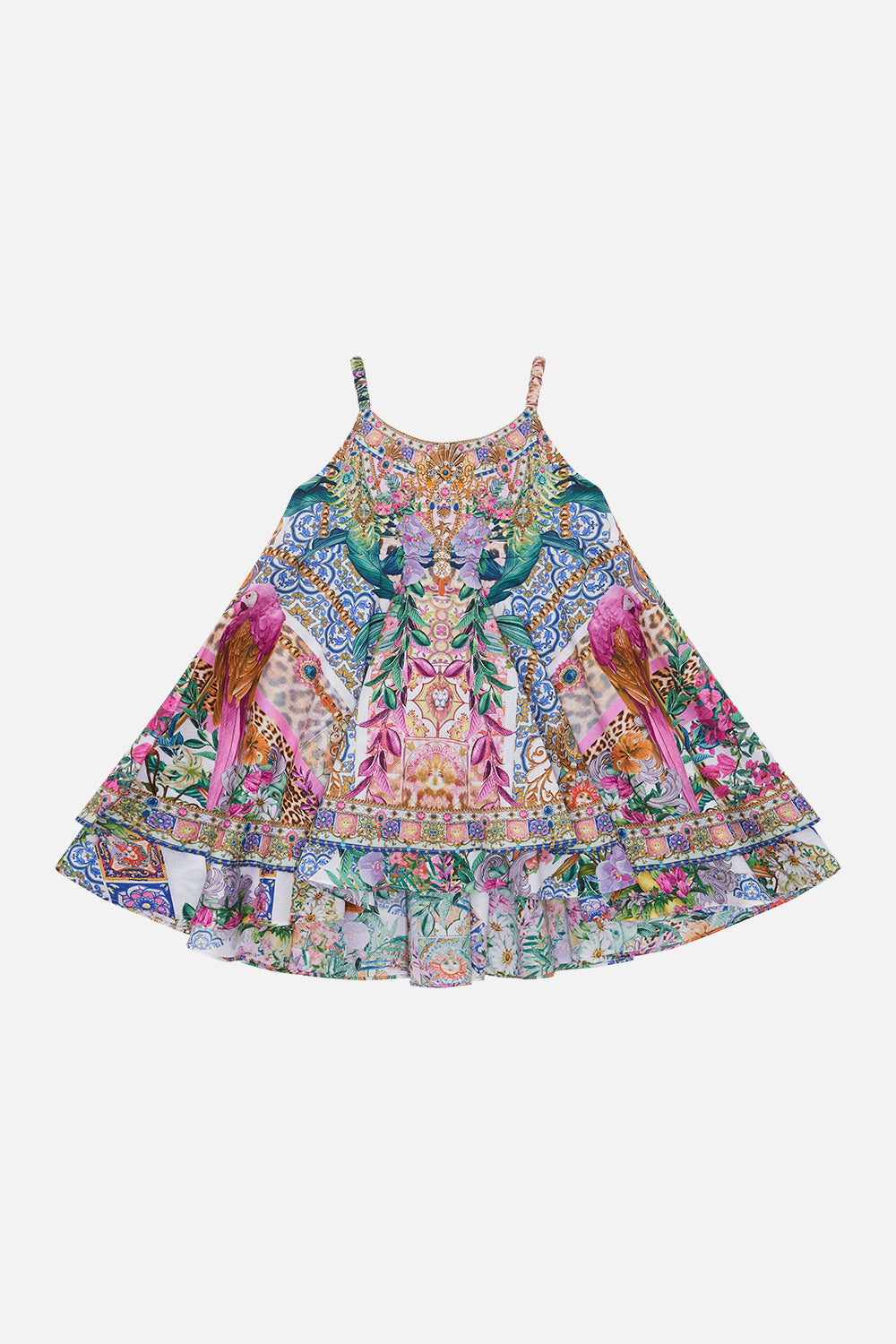 Product view of Milla By CAMILLA babies ruffle dress in Flowers Of Neptune print
