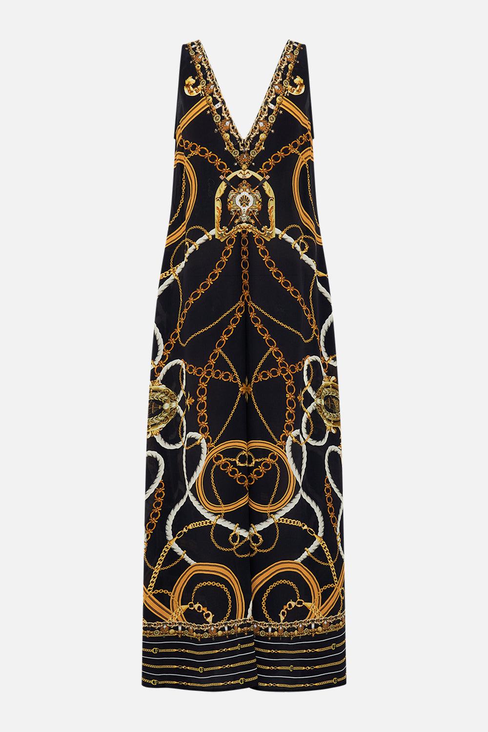 V NECK FLARED JUMPSUIT COAST TO COAST