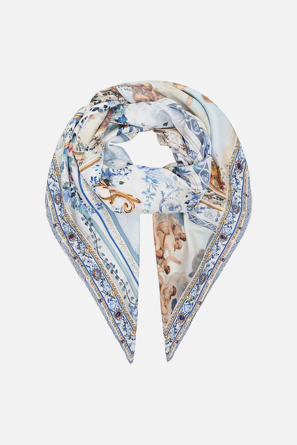 CAMILLA large square scarf in Season of the Siren print