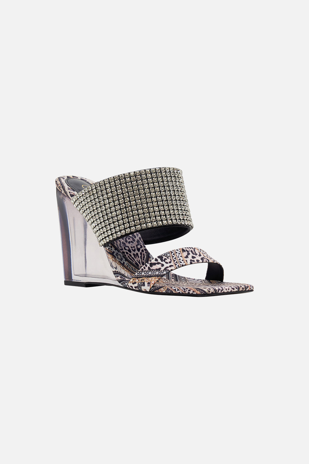 Product view of CAMILLA persepx mules in Mosaic Muse print