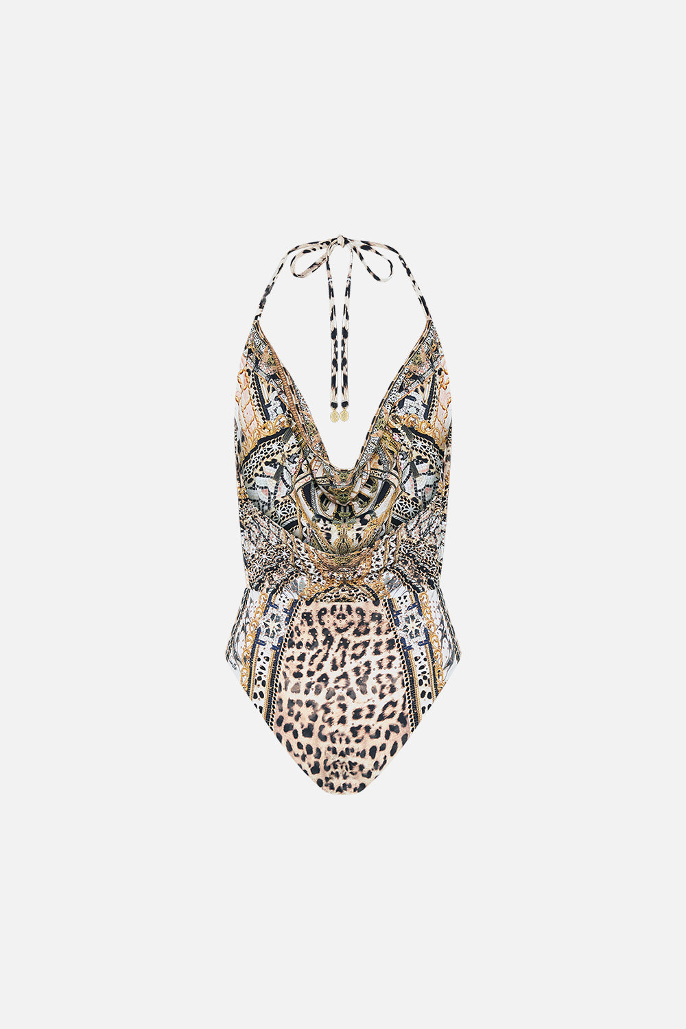 Back product view ofCAMILLA animal print bodysuit in Mosaic Muse