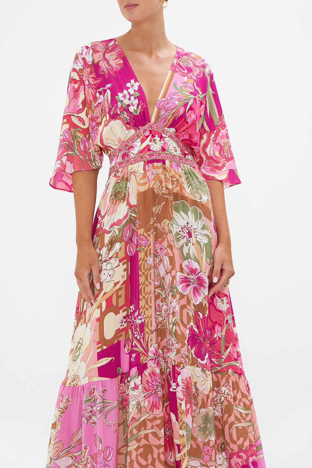 WAISTED DRESS WITH HEM RUFFLE A GIRL NAMED FLORENCE