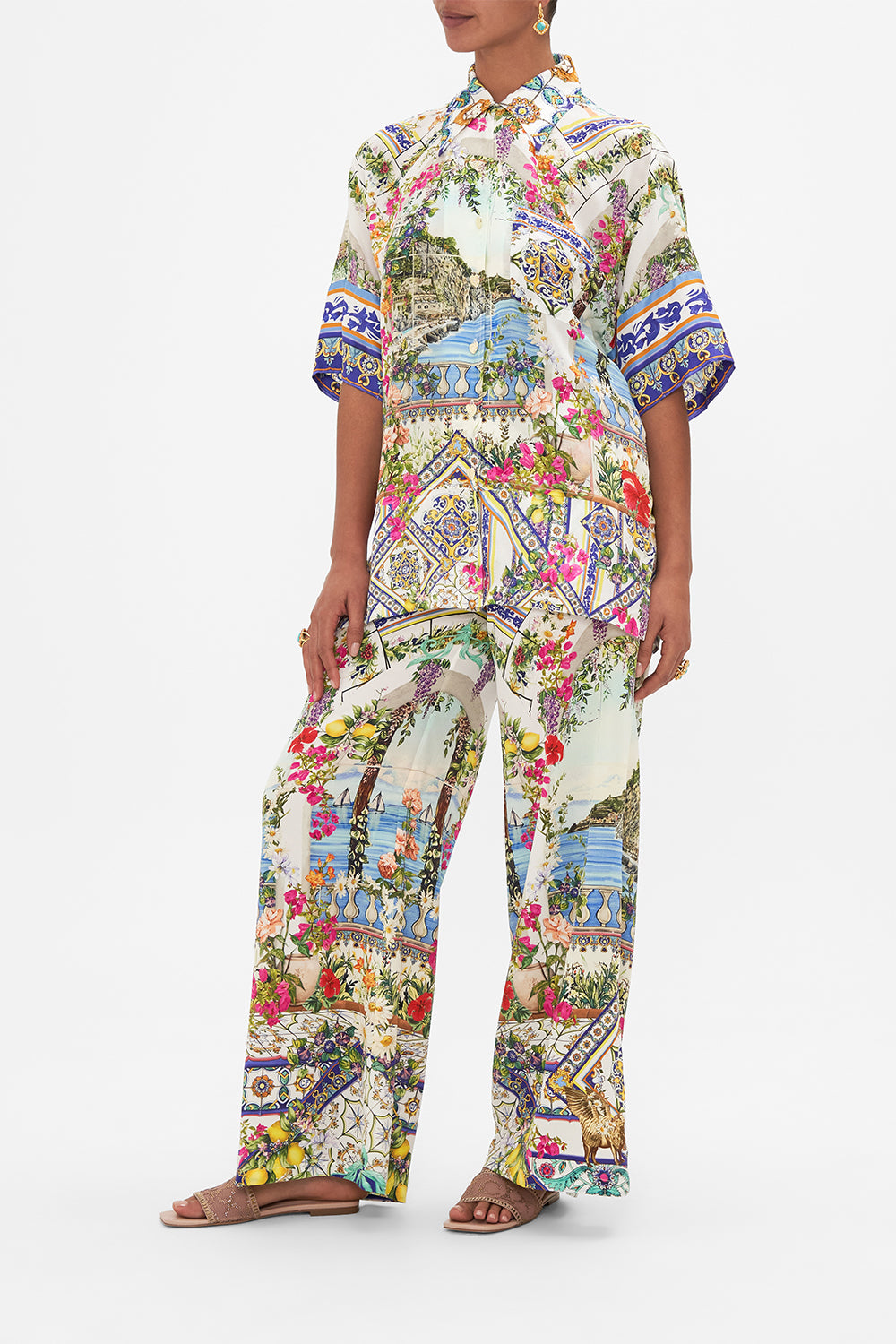 OVERSIZED SHIRT WITH POCKET AMALFI AMORE