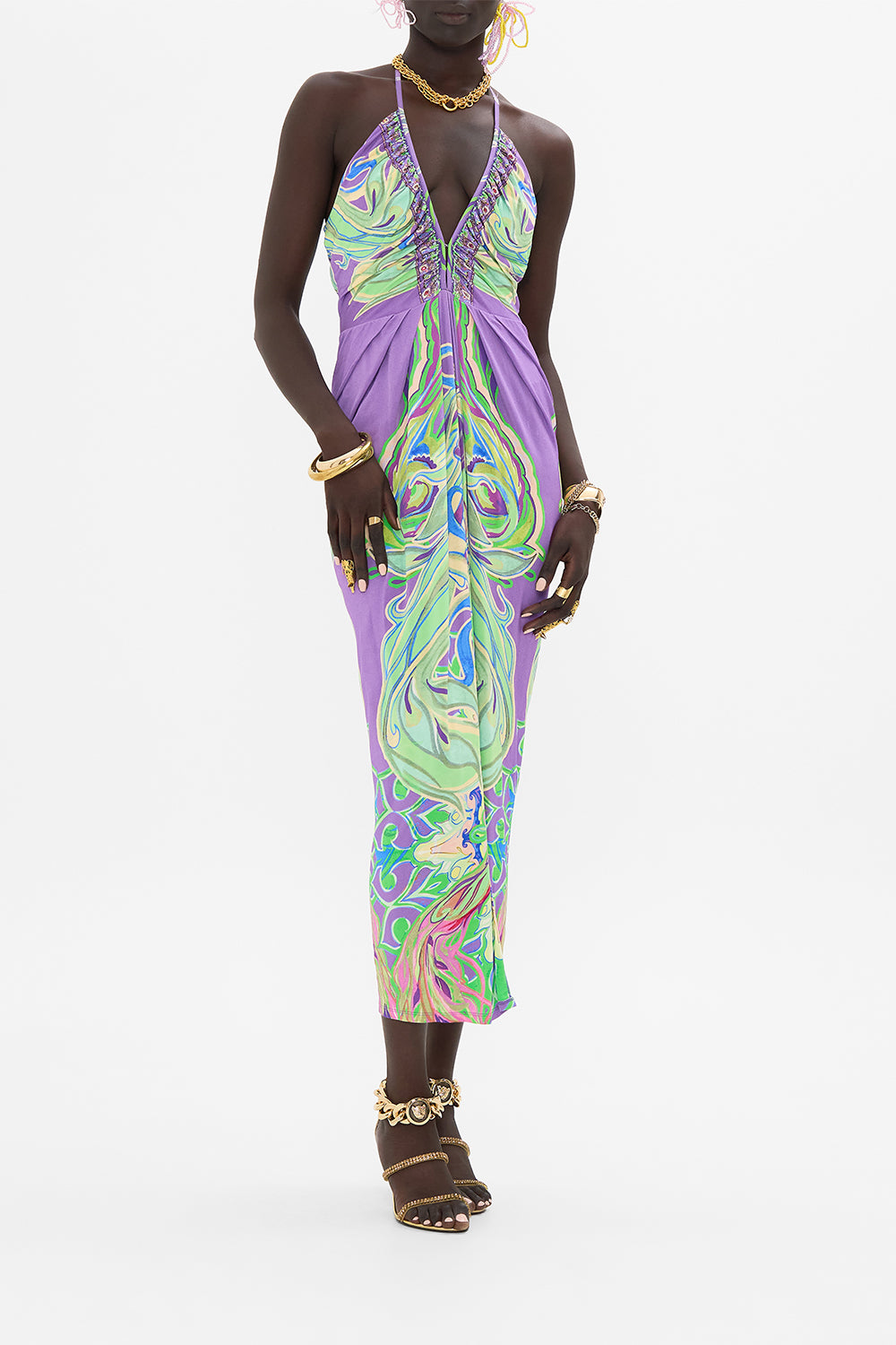 CAMILLA jersey dress in Amsterdam Jewel print