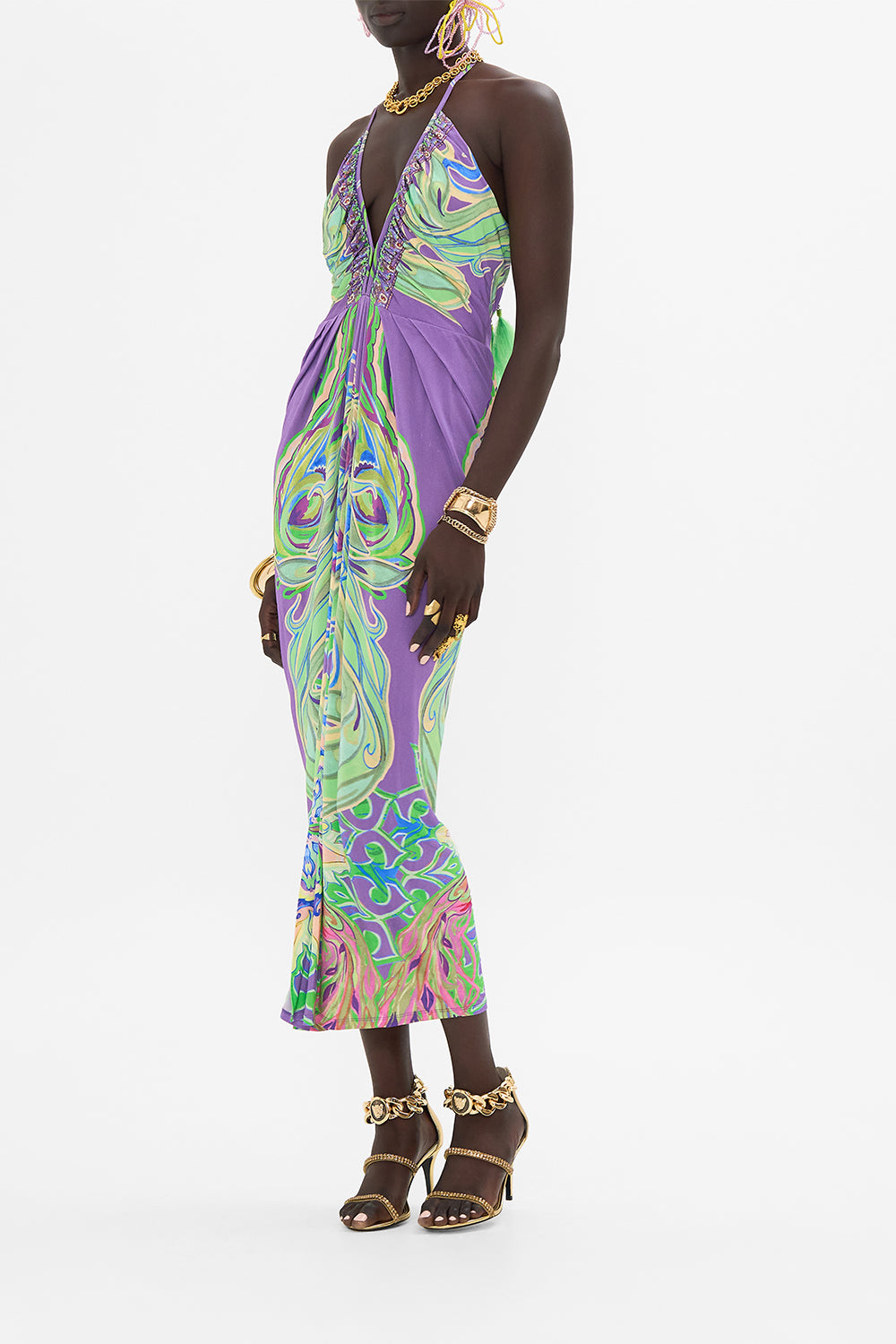 CAMILLA jersey dress in Amsterdam Jewel print
