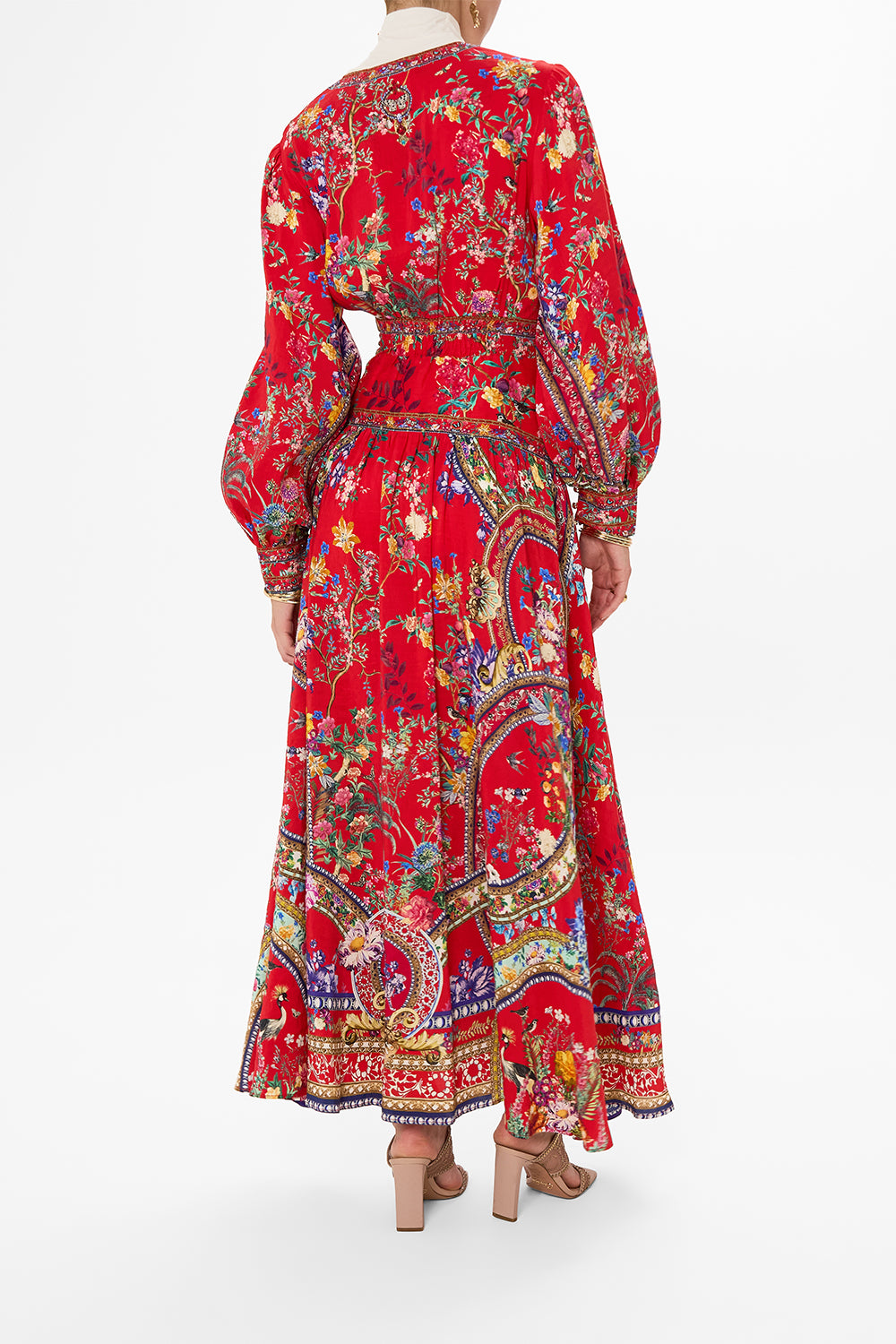CAMILLA floral print silk dress in The Summer Palace print