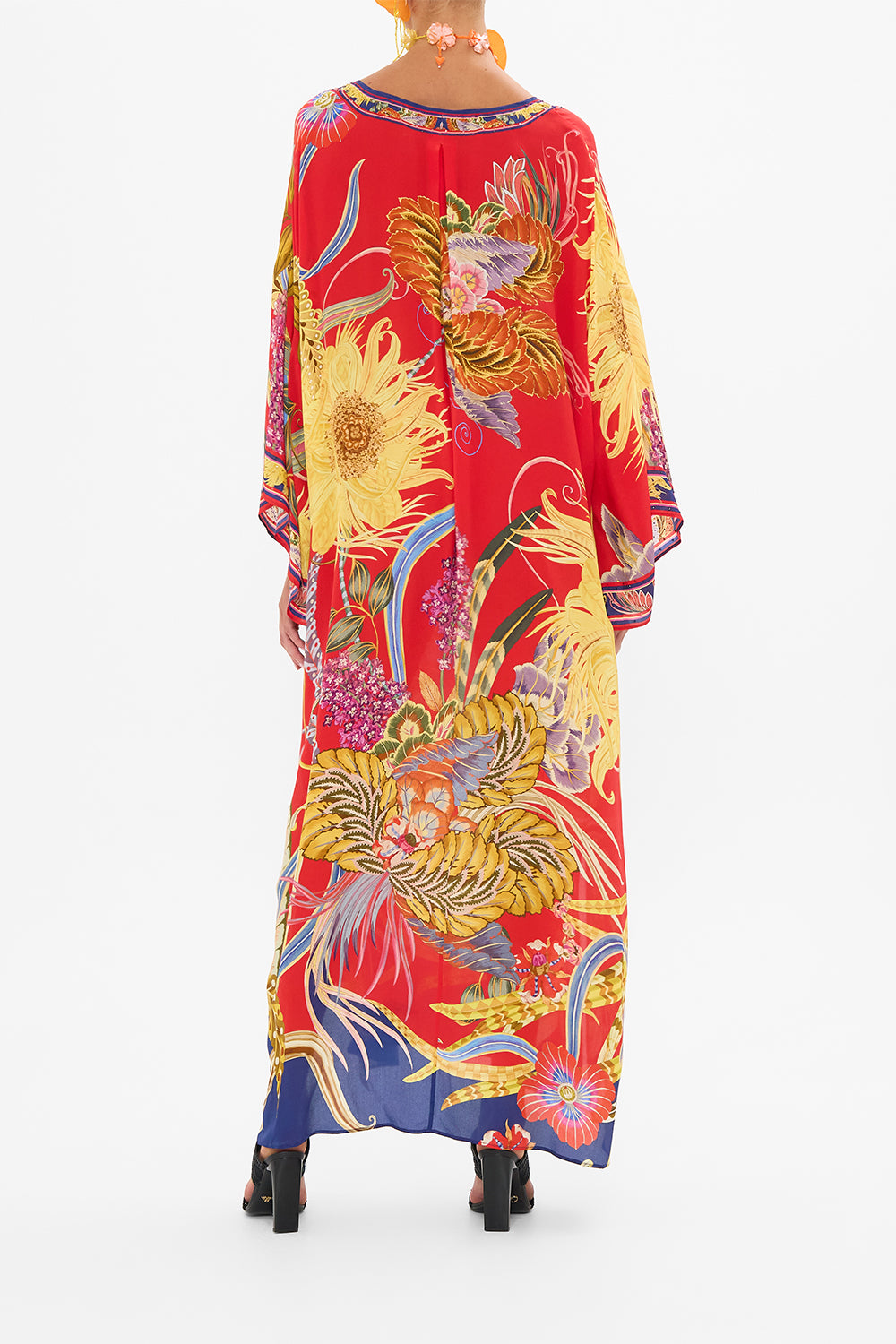 Camilla silk kaftan in Through Vincents Eyes print