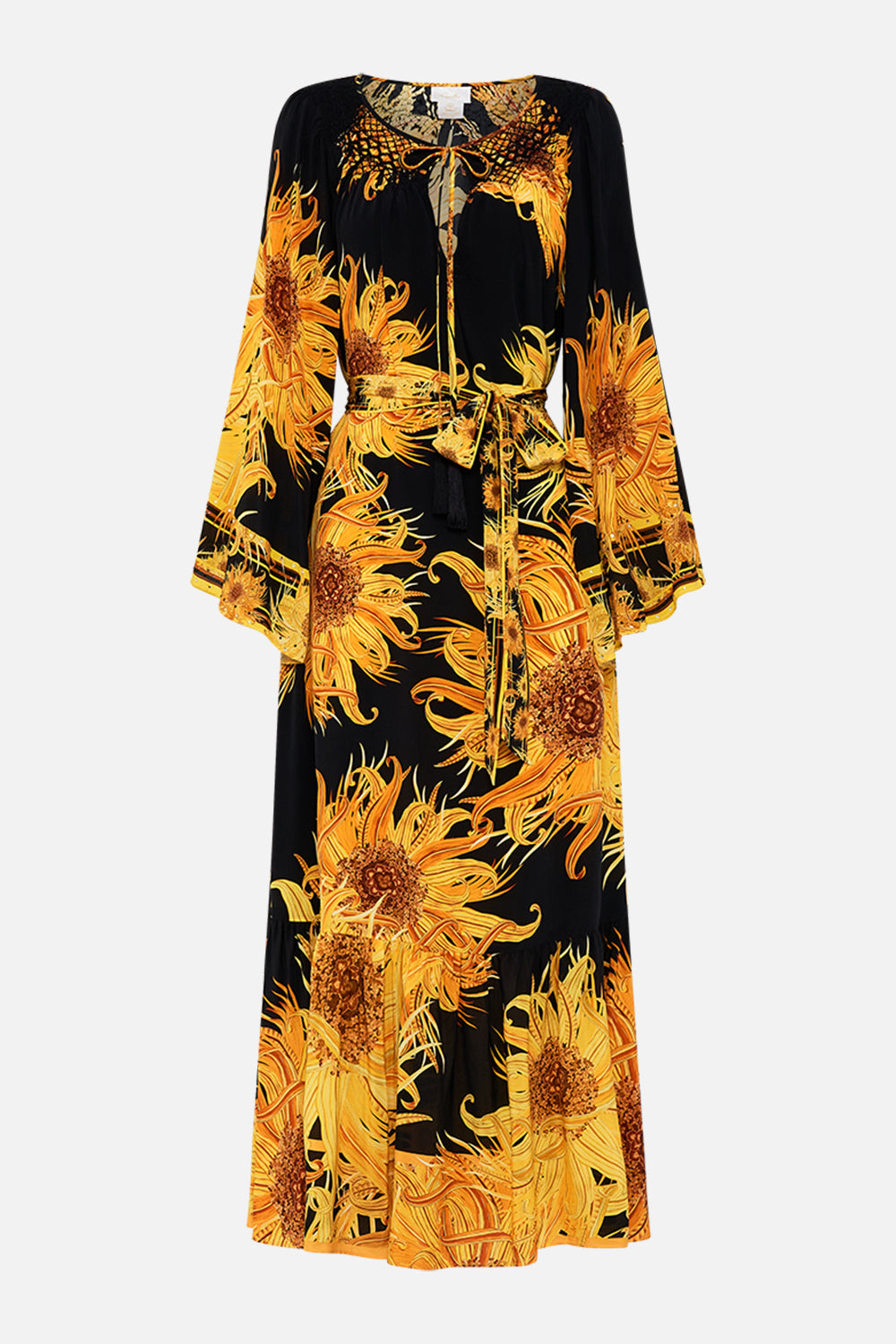 CAMILLA silk dress in Make Me Your Masterpiece print