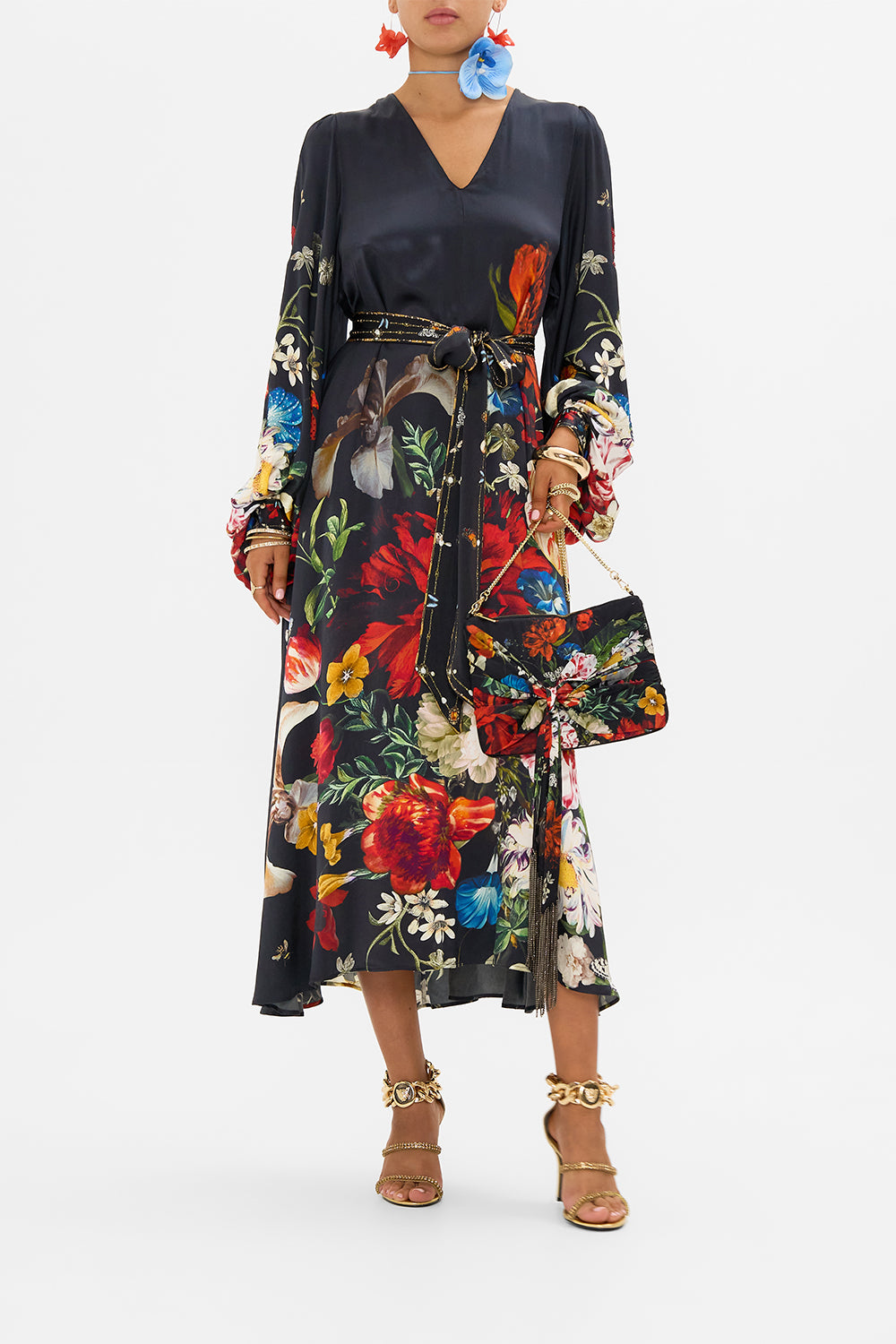CAMILLA floral print mini dress in A Still Life print