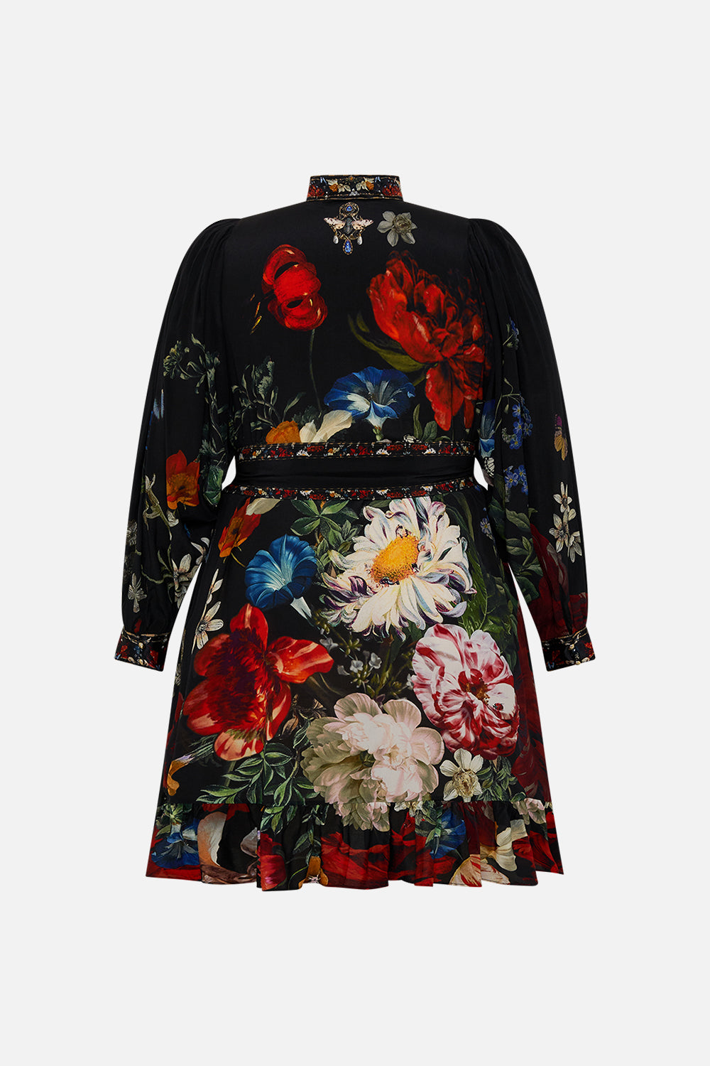 CAMILLA silk shirt dress in A Still Life print