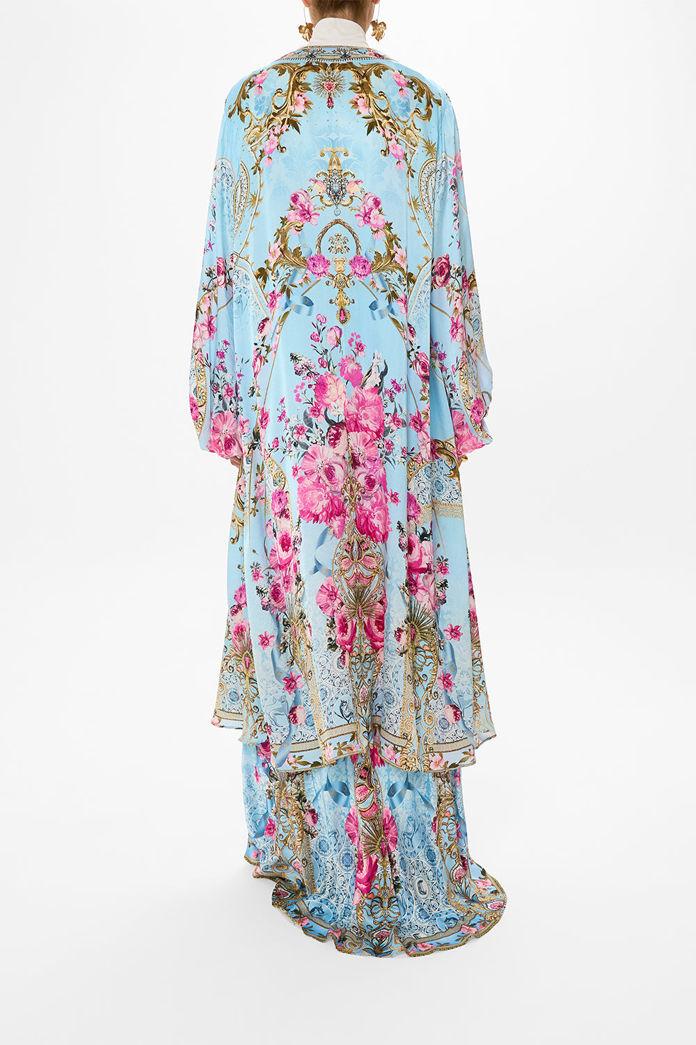 CAMILLA silk layer in Down The Garden Path print