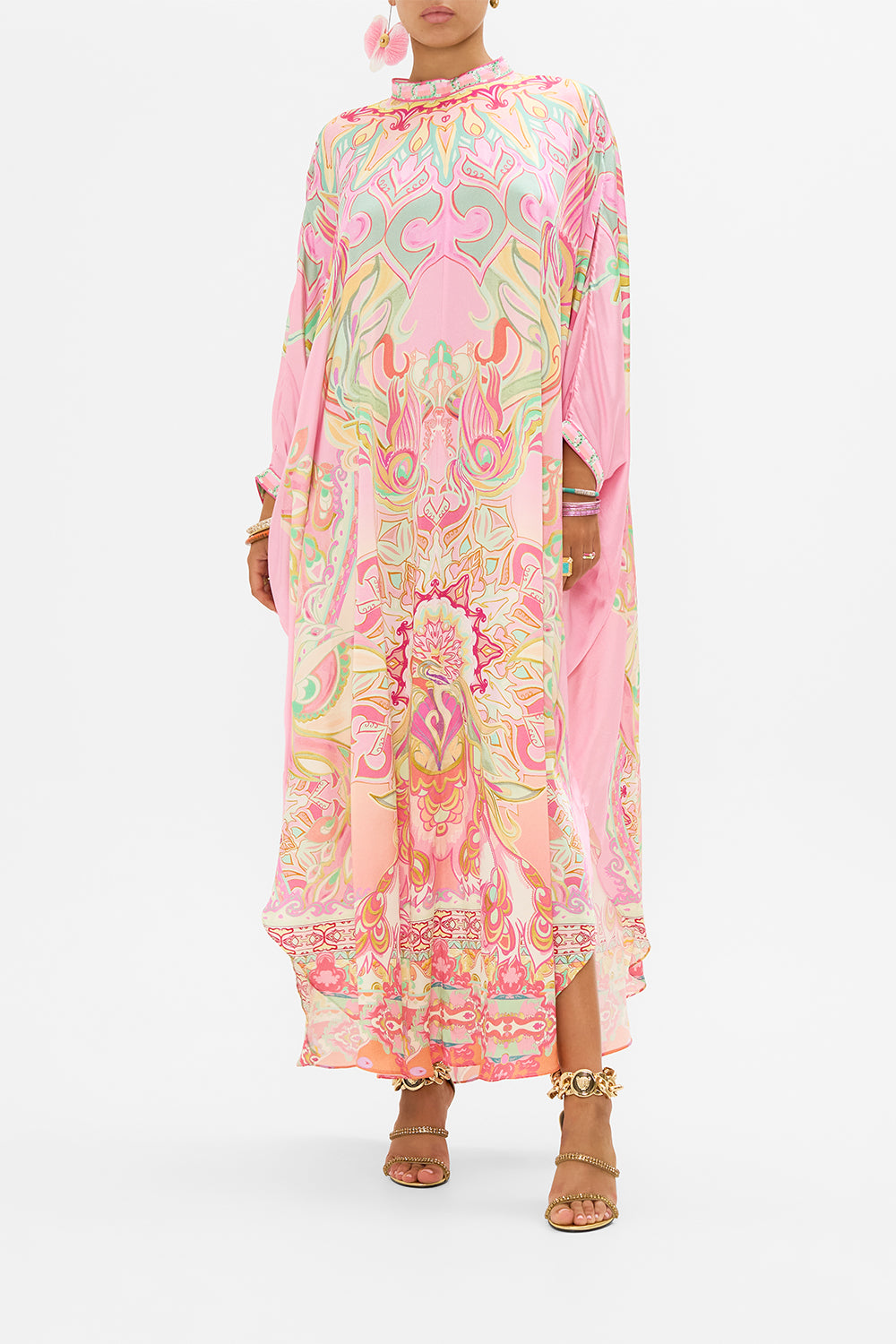 CAMILLA silk kaftan in Tea With Tuchinski print