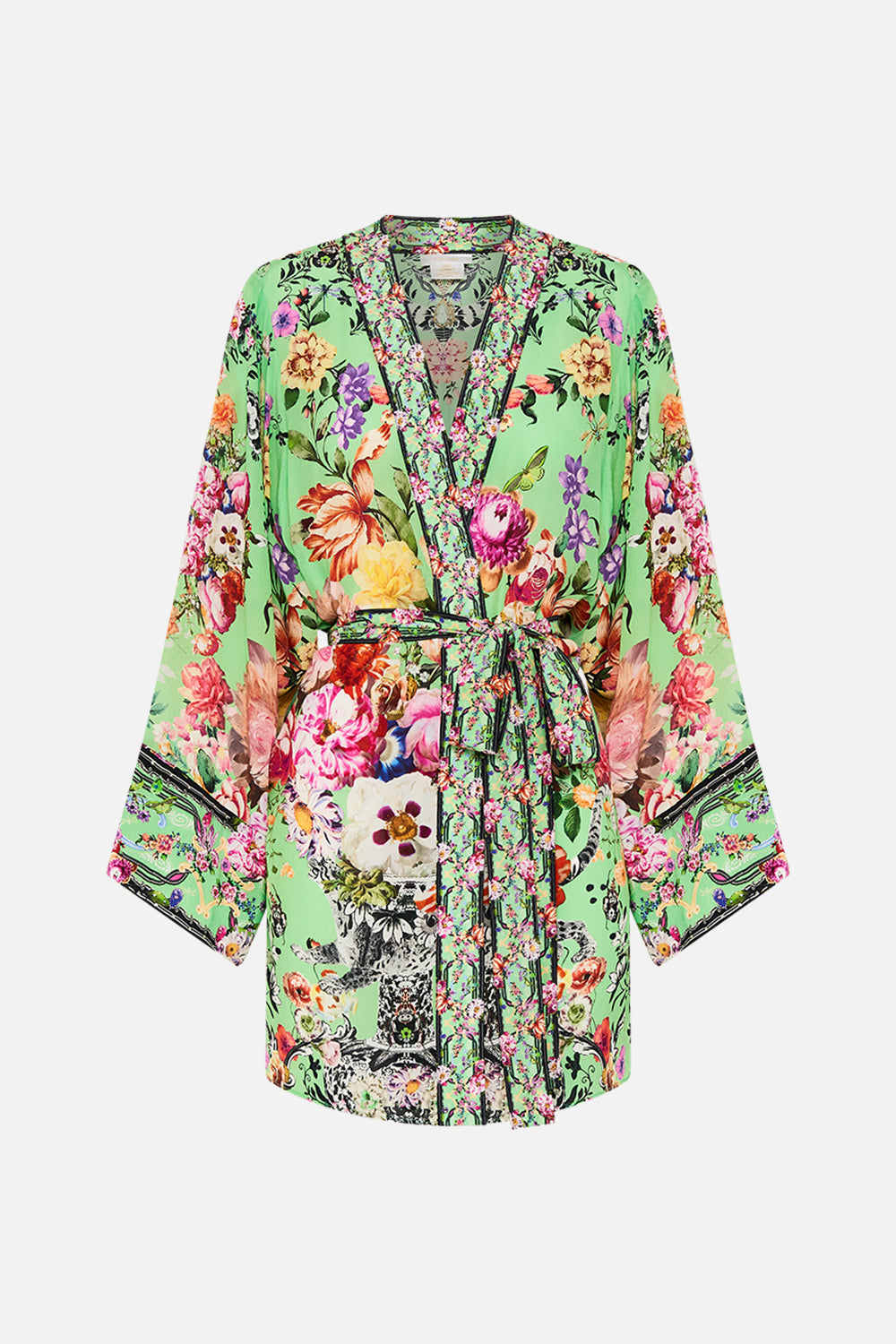 CAMILLA silk kimono in Porcelain Dream print